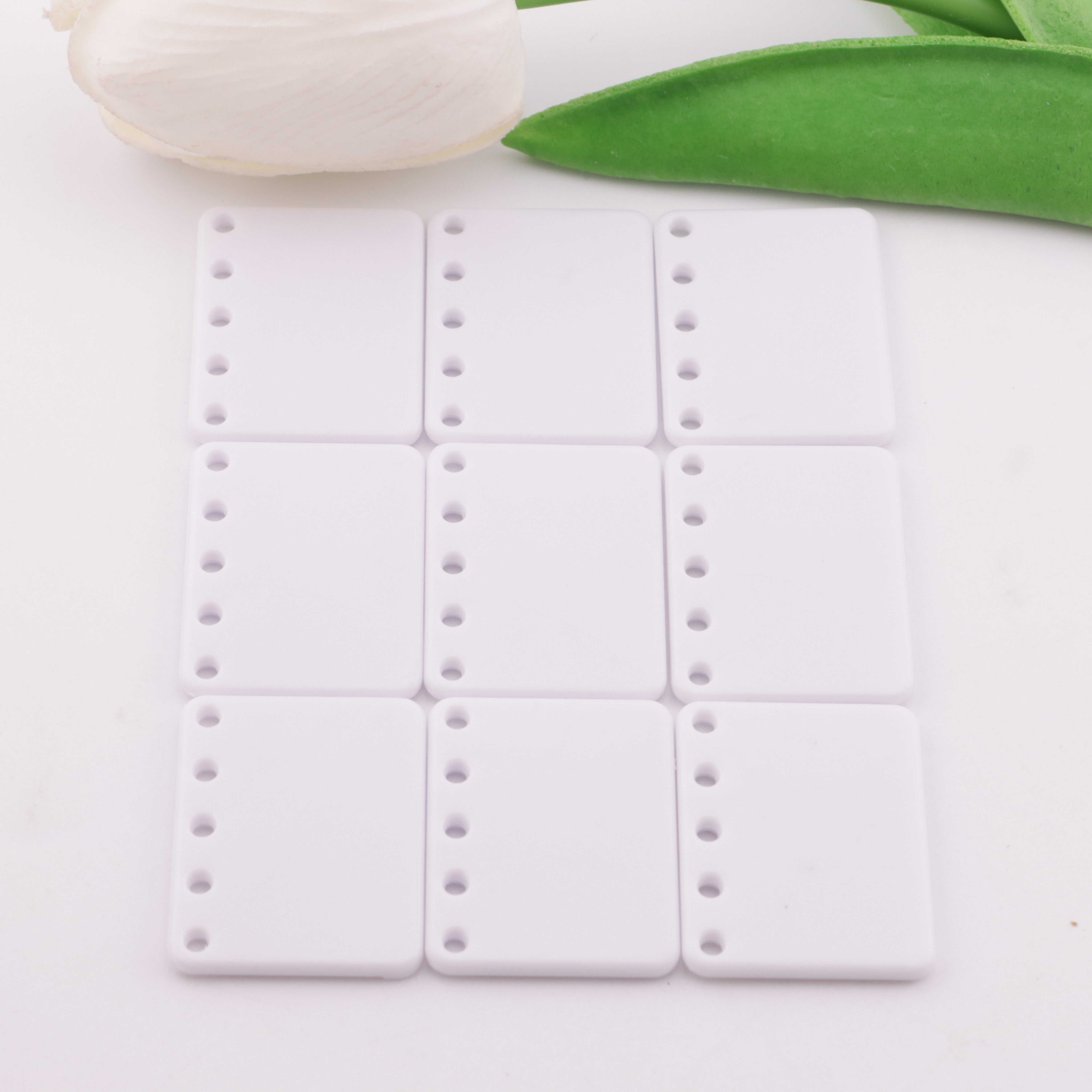 FS5931- 24*30mm White 5 Hole DIY Book Page Acrylic DIY Five-Hole White-Background Book Pages