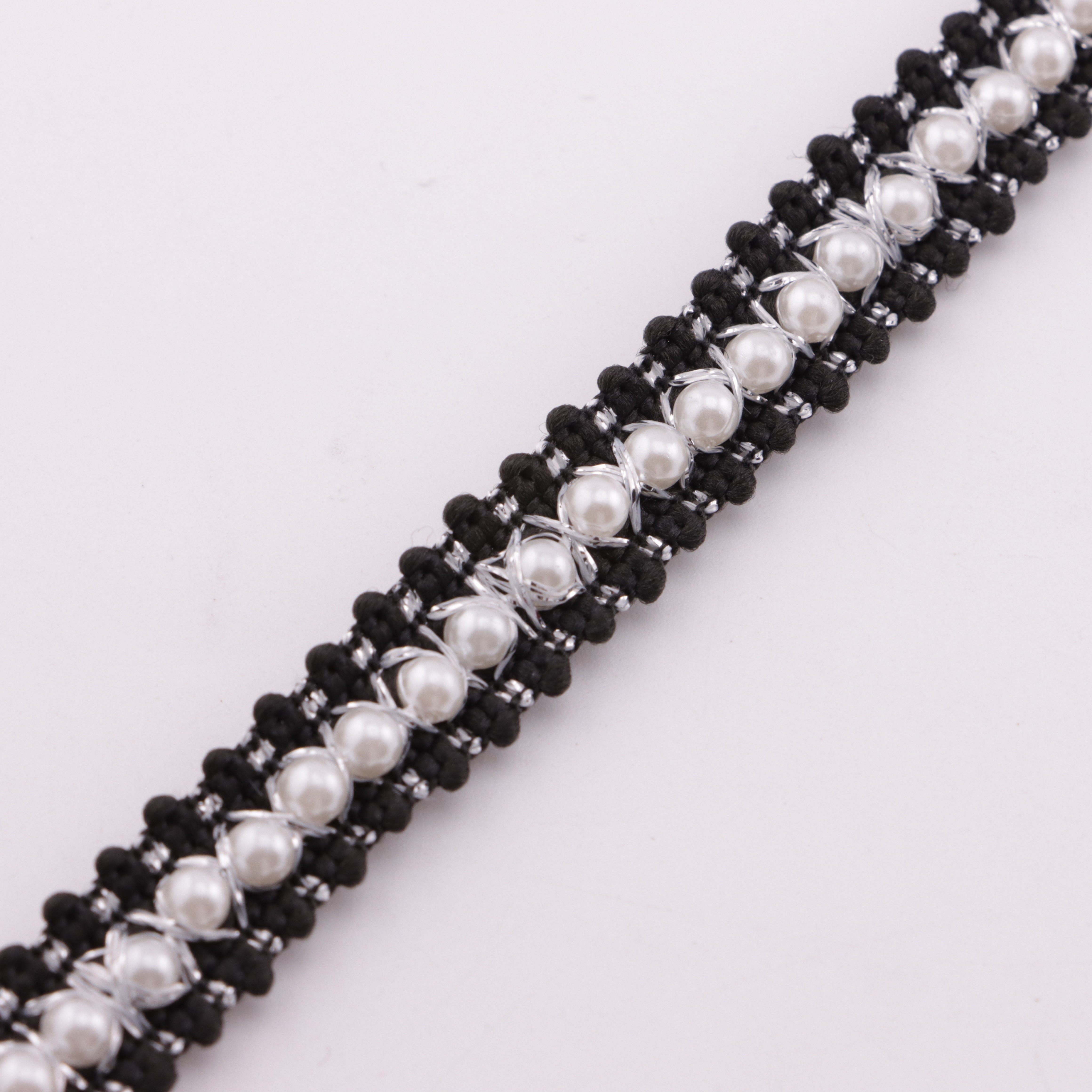 FS5925- About 11mm Width, Pearl Chain Ribbon