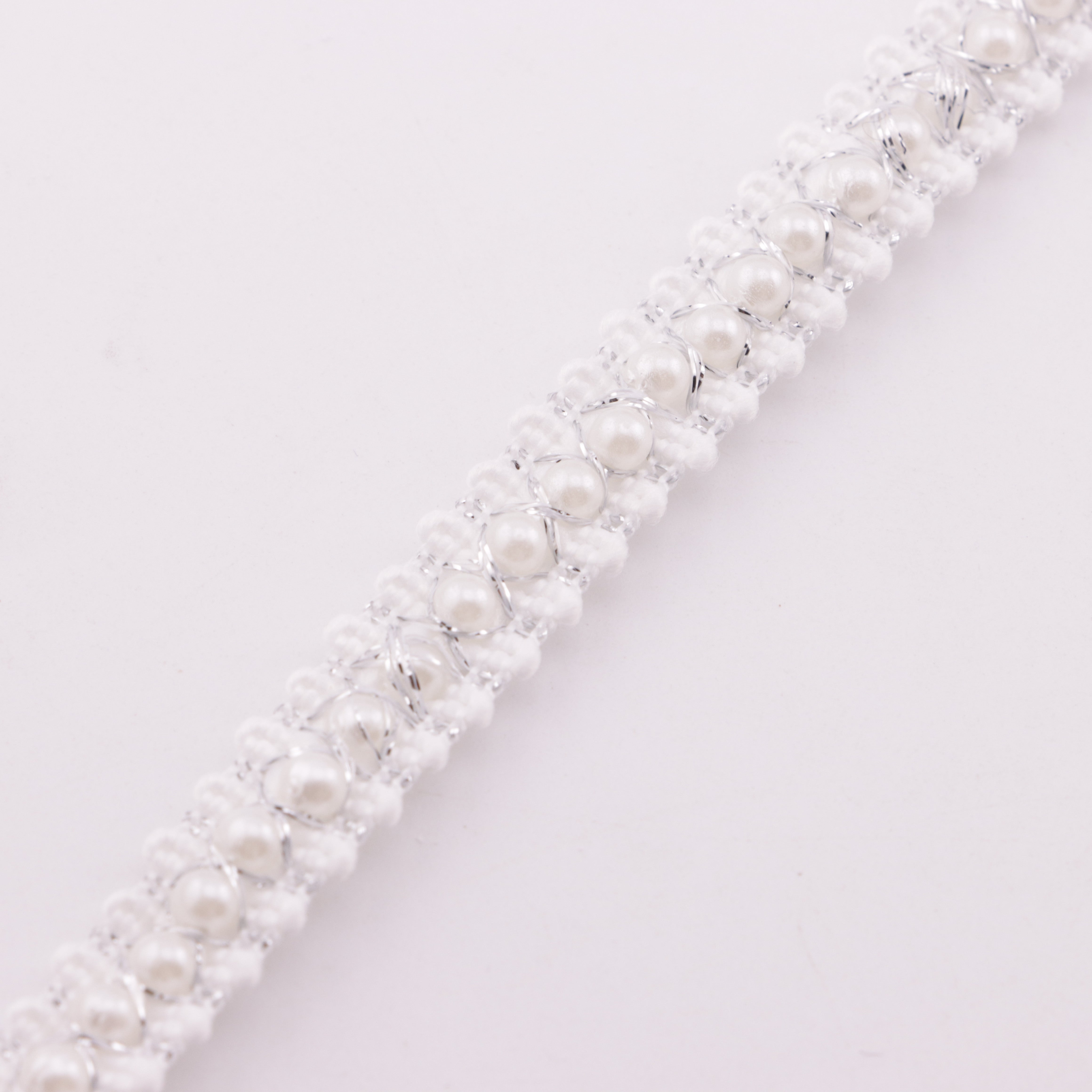 FS5925- About 11mm Width, Pearl Chain Ribbon