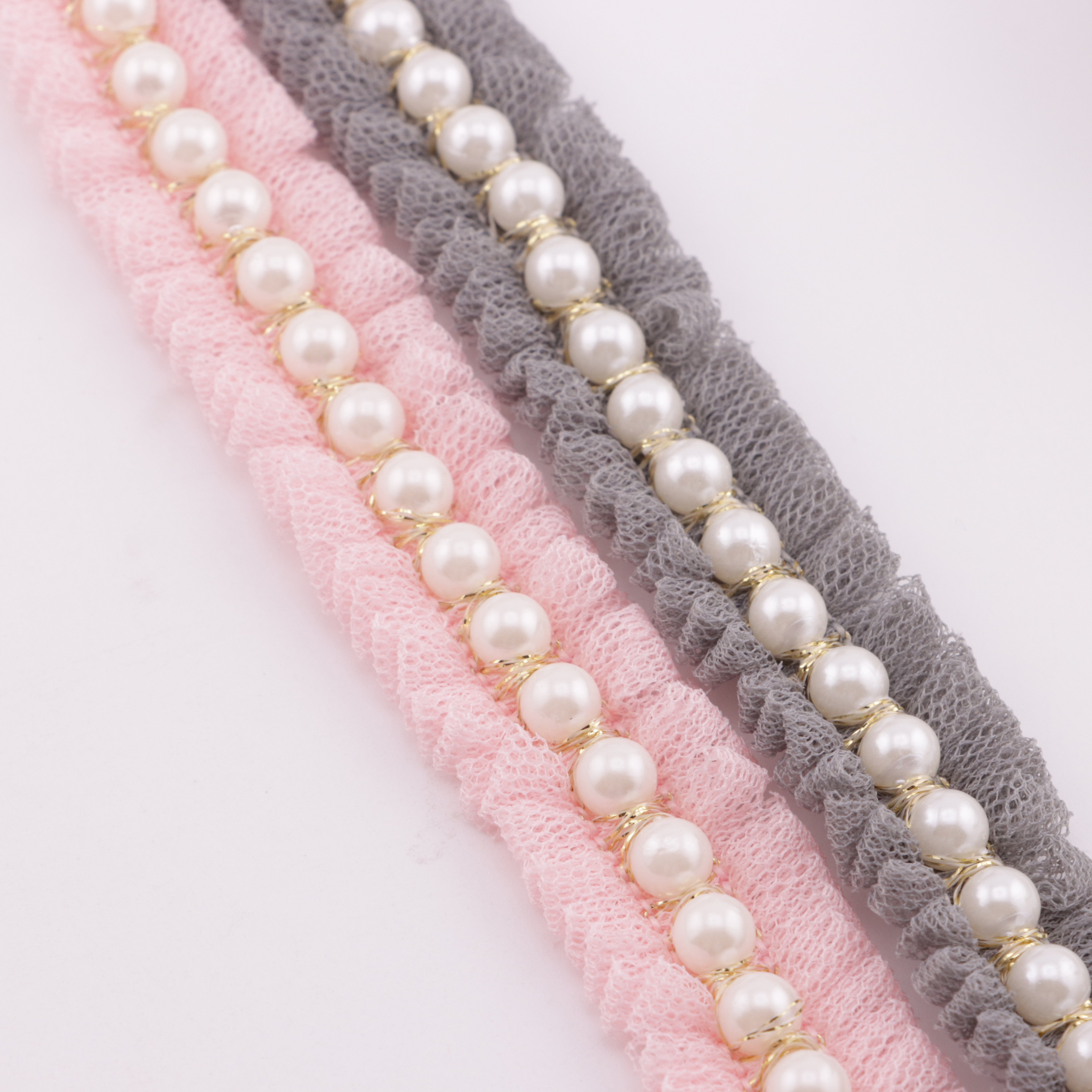 FS5924- About 2cm Width, Pearl Chain Ribbon