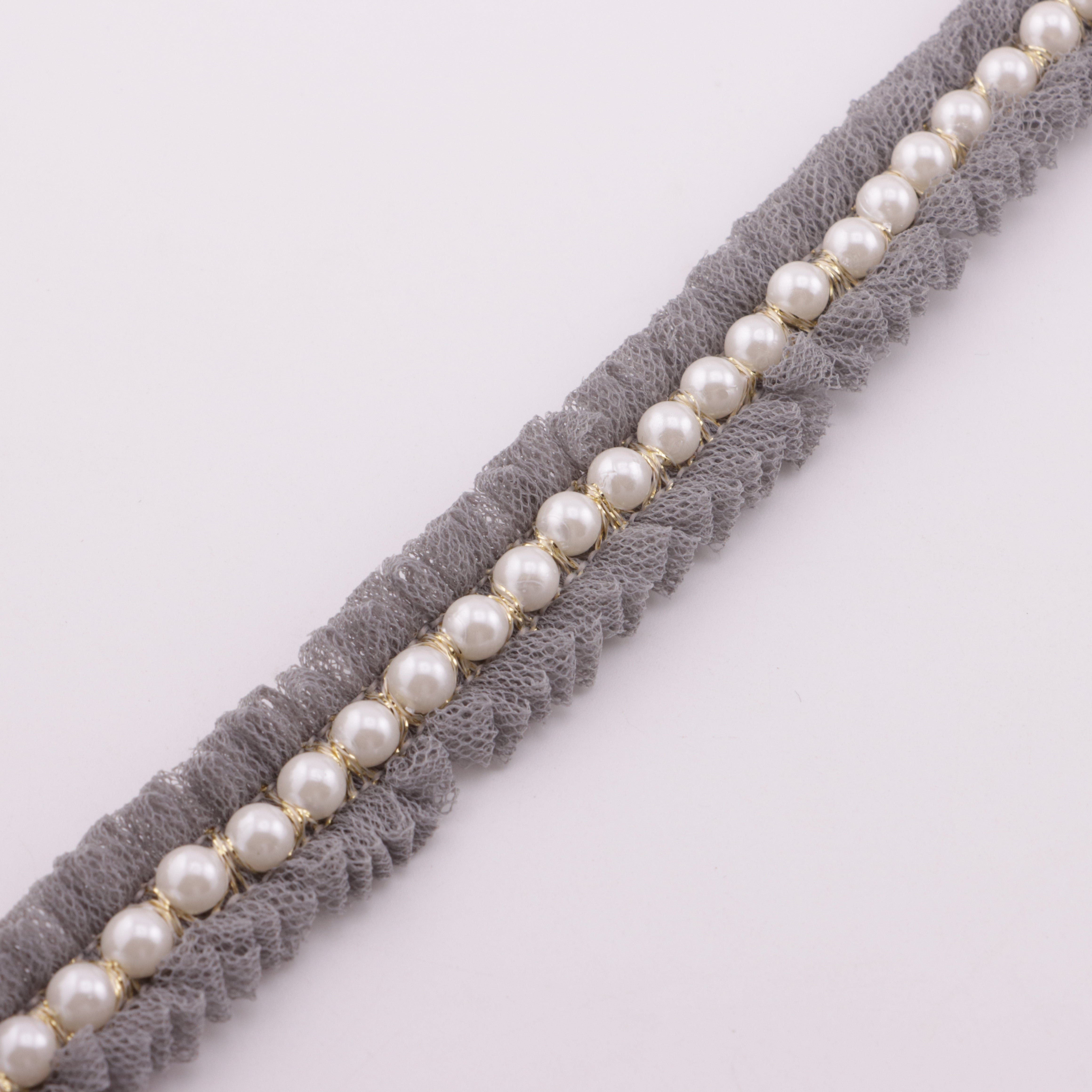 FS5924- About 2cm Width, Pearl Chain Ribbon
