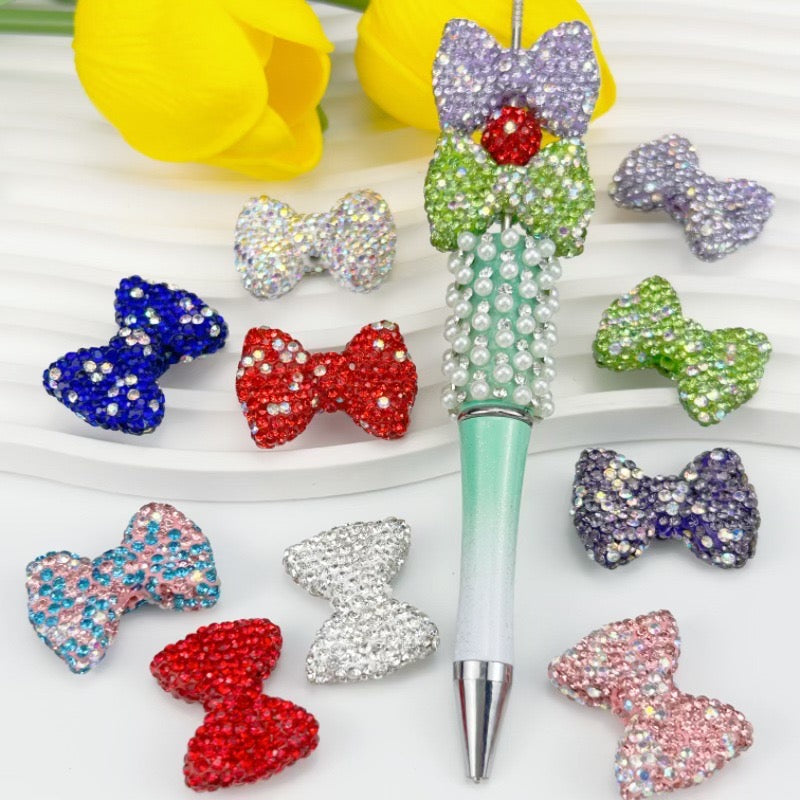 30MM Mixed Color Rhinestone Ribbon Clay Beads Fit For Beadable Pens