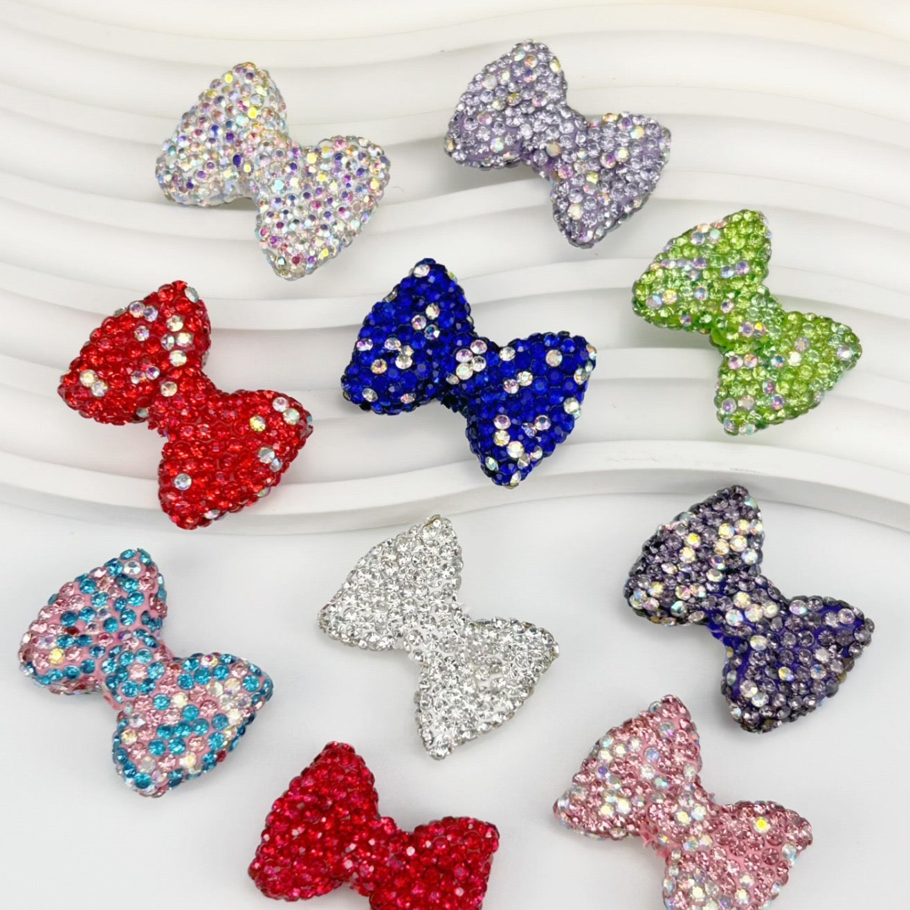 30MM Mixed Color Rhinestone Ribbon Clay Beads Fit For Beadable Pens