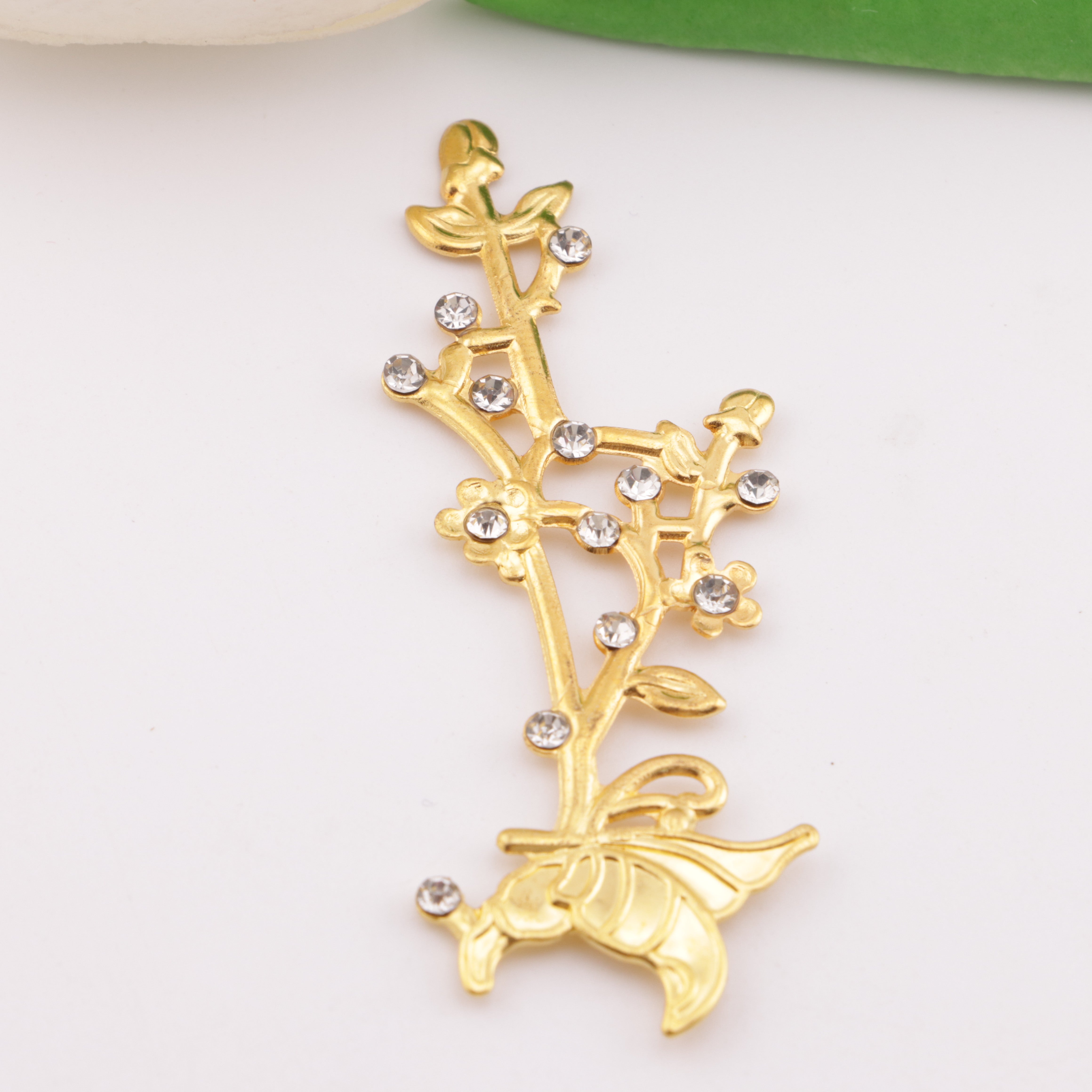 FS5854- 25*70mm Long Rod Branch Patch, Gold