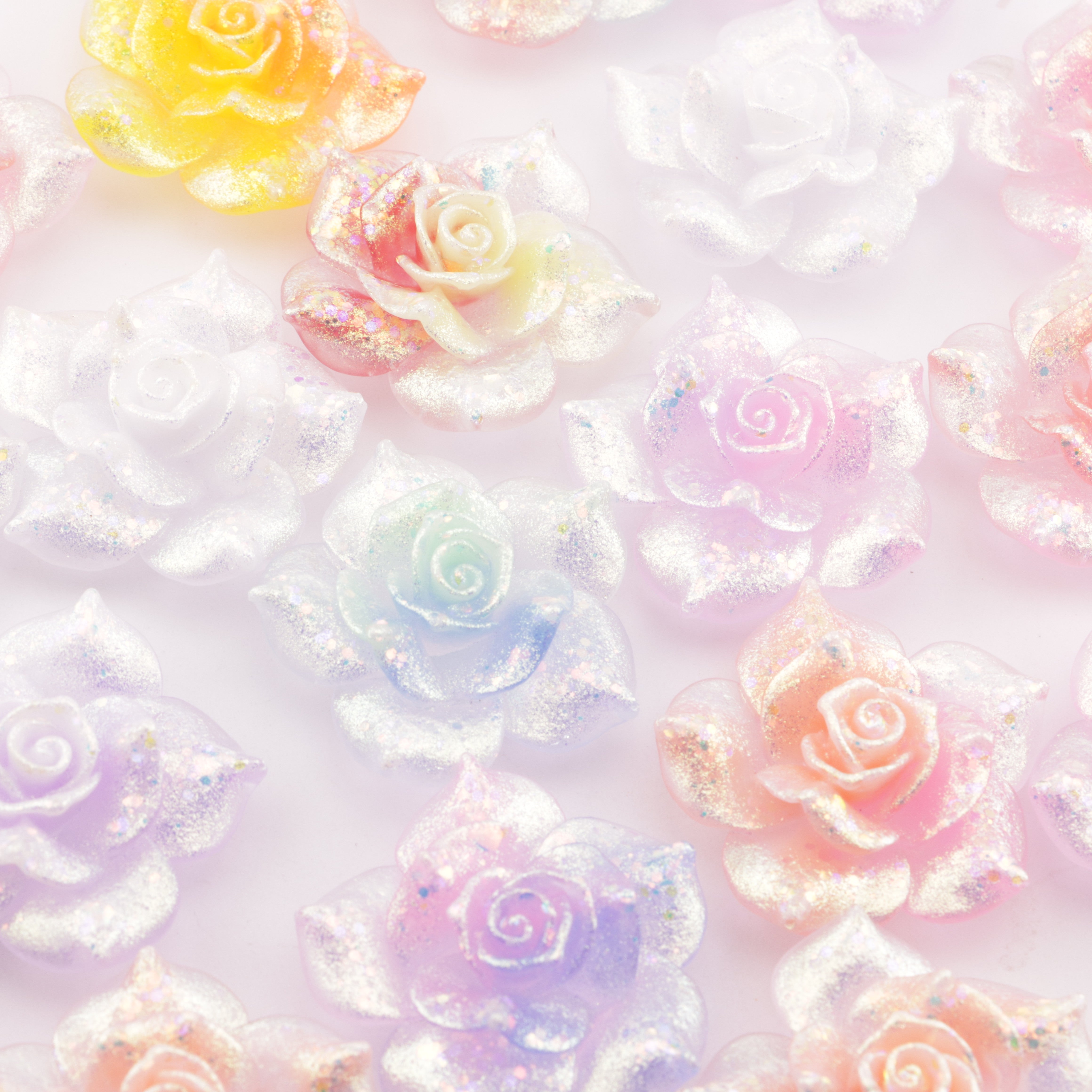 FS5898- 38mm Luminous Flower Charms Night-Glow Flower Patches