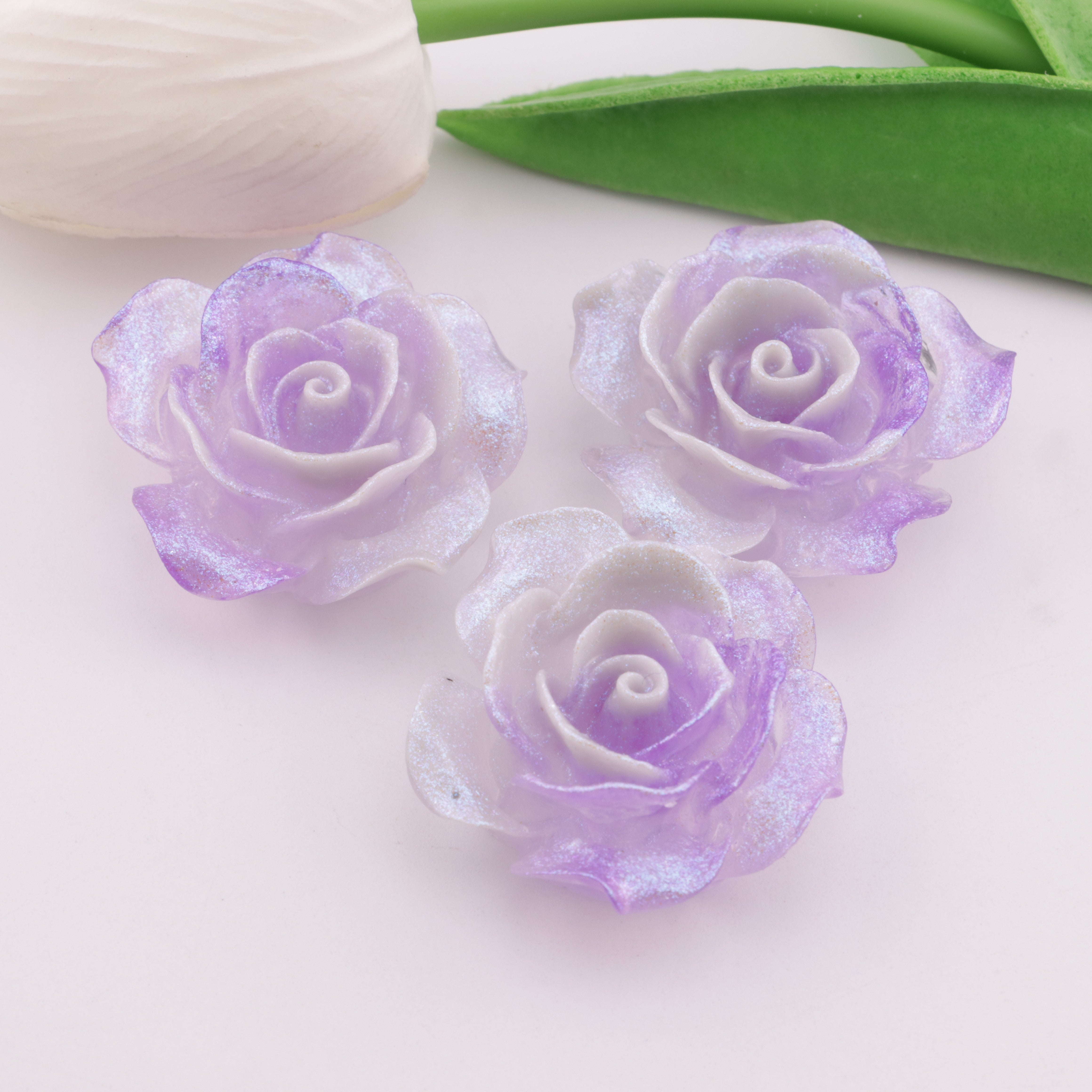 FS5795- 36mm Luminous Double-Color Flower Patches