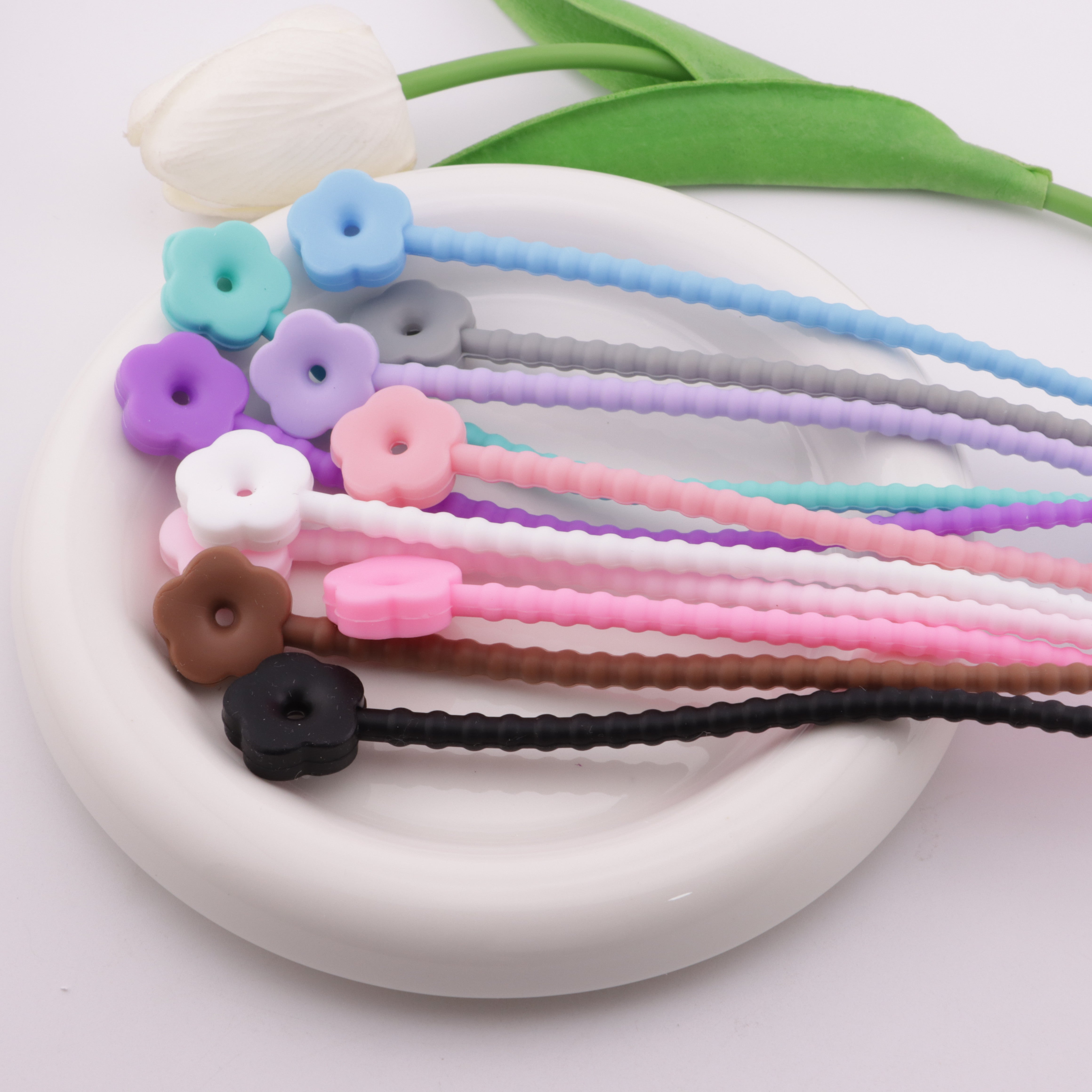 FS5631- 210mm Flower Silicone Flower Silicone Cable Ties