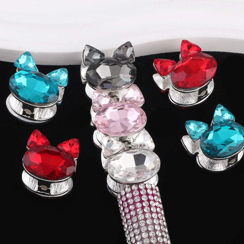 Cat Head Metal Beads Fit For Beadable Pen