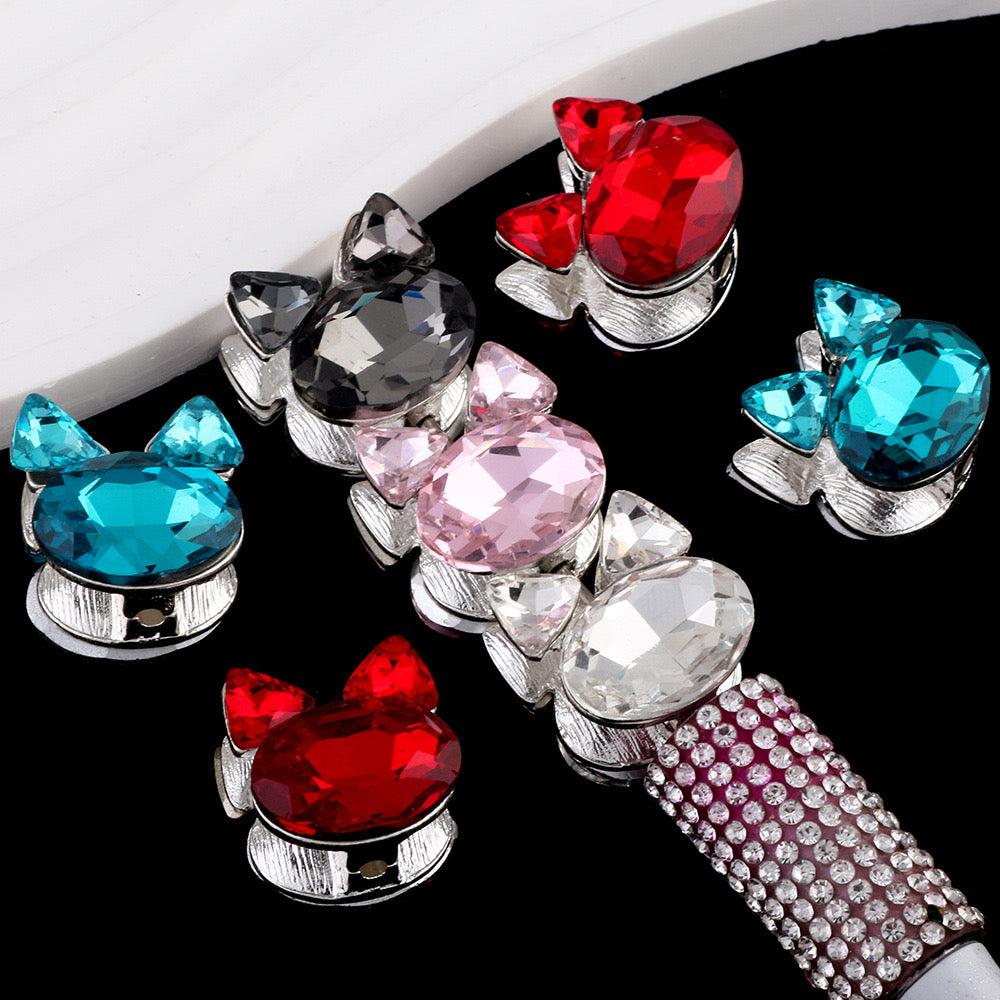 Cat Head Metal Beads Fit For Beadable Pen