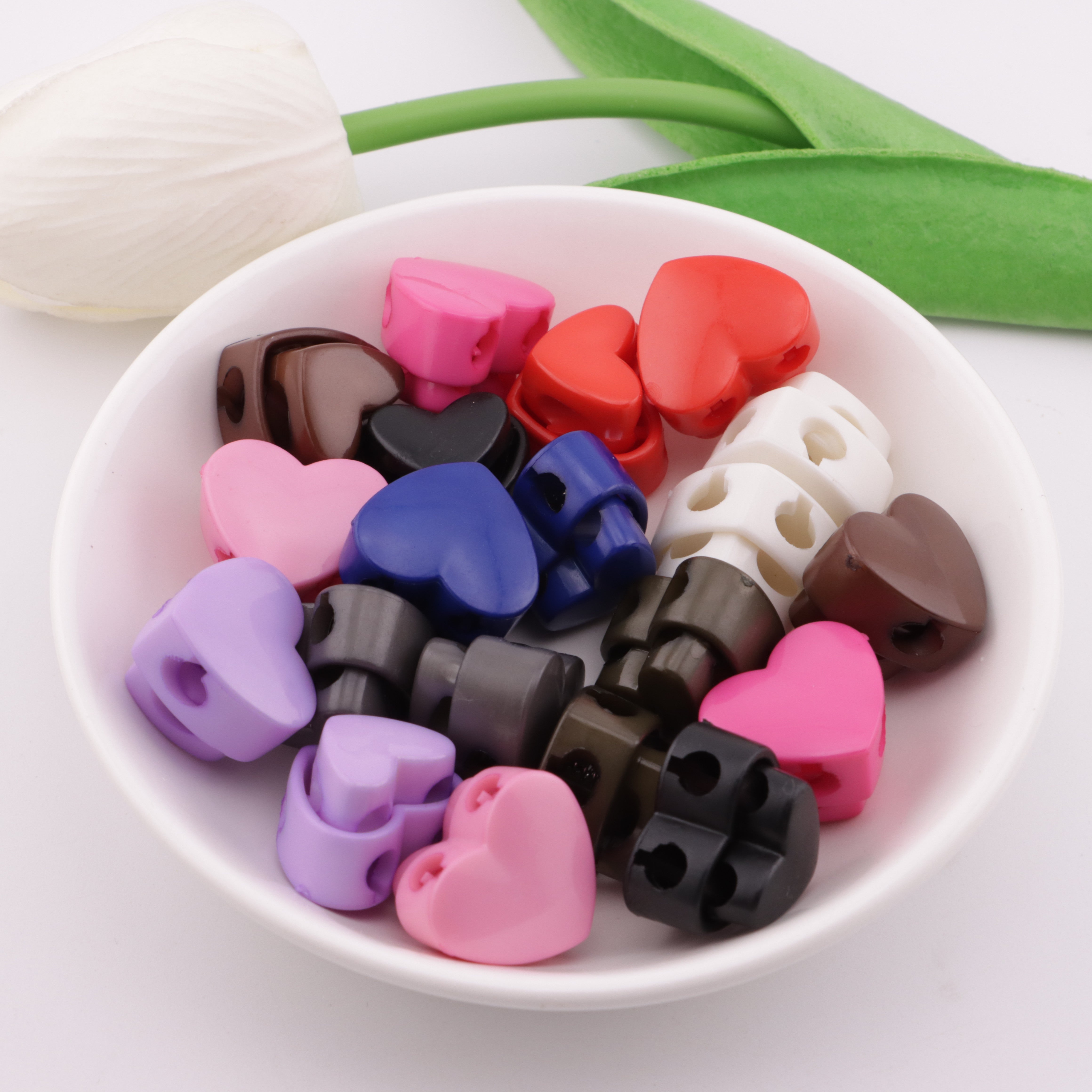 FS5809- 20*14mm Heart - Shaped Spring Rope Buckle, Love - Heart Spring Rope Buckle