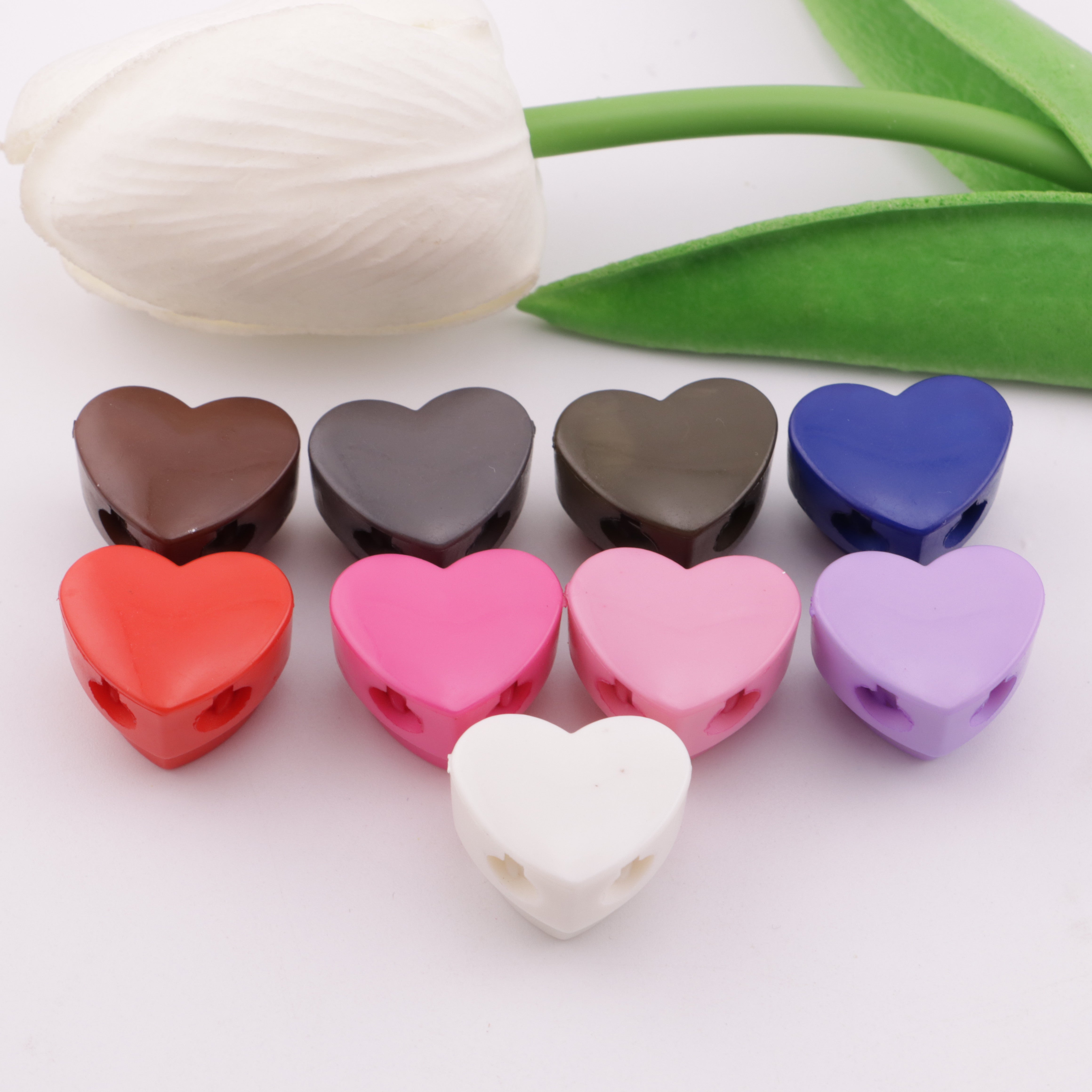 FS5809- 20*14mm Heart - Shaped Spring Rope Buckle, Love - Heart Spring Rope Buckle