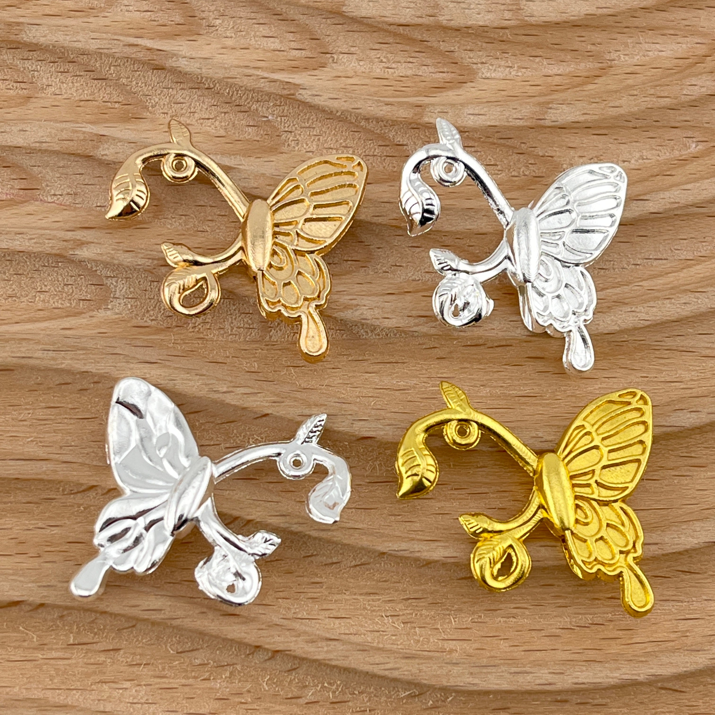 FS3057-23*25mm Butterfly Alloy Hanging Hole Accessories