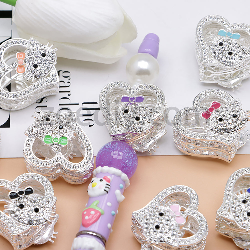 FS4164-HK Heart Alloy Beads Fit For Beadable Pens