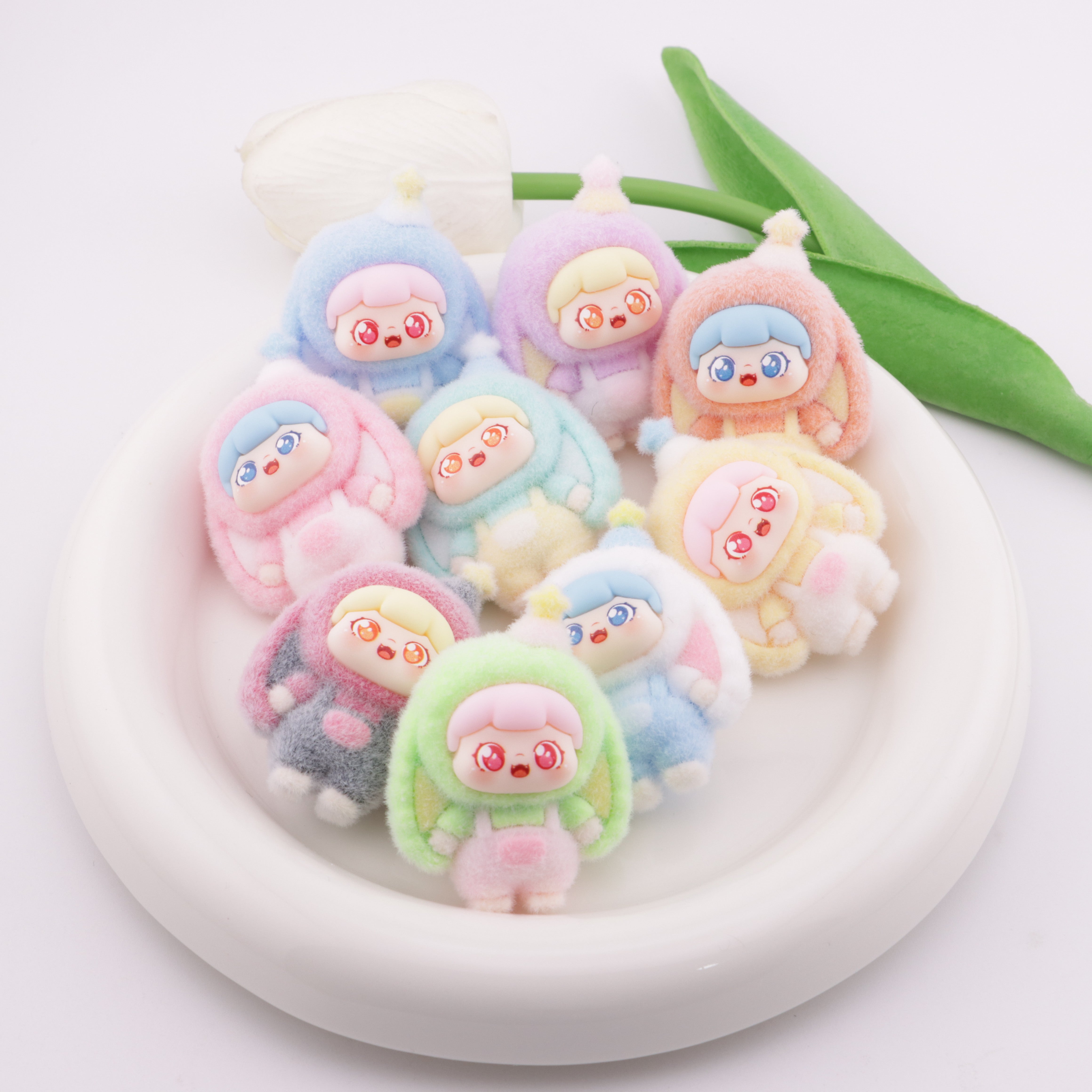 FS5594- Pocket Bunny Sweet Cub Flocked Ornament