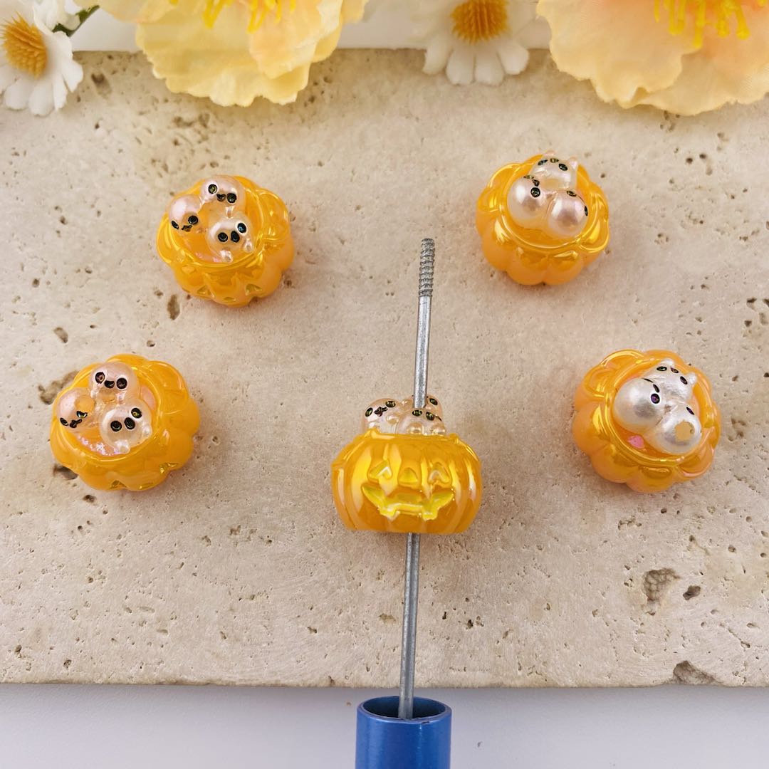 FS19597-About 18*20mm Pumpkin Resin Beads