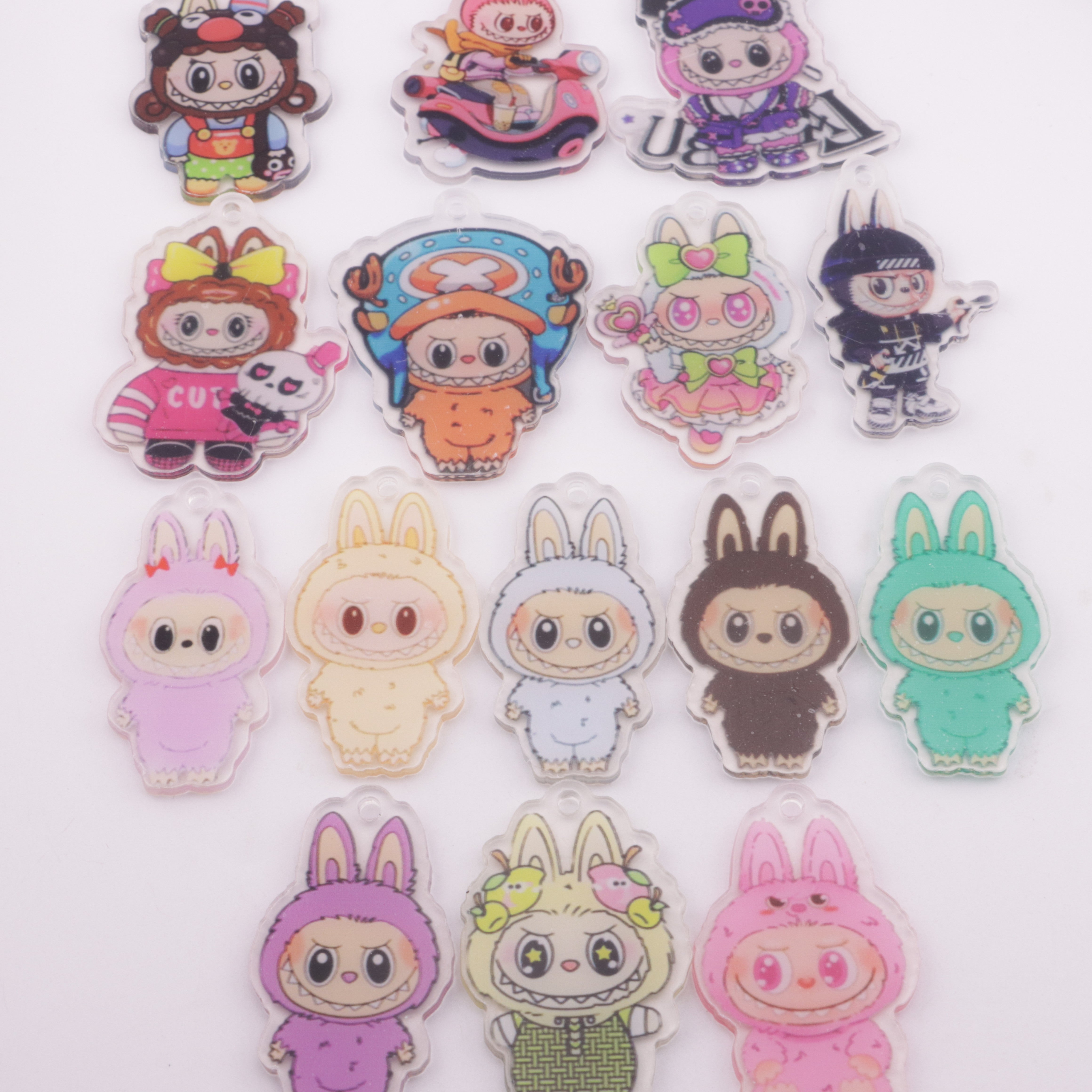 FS5823- Approximately 4 - 5 Cm Labubu Acrylic Patch (With Holes)