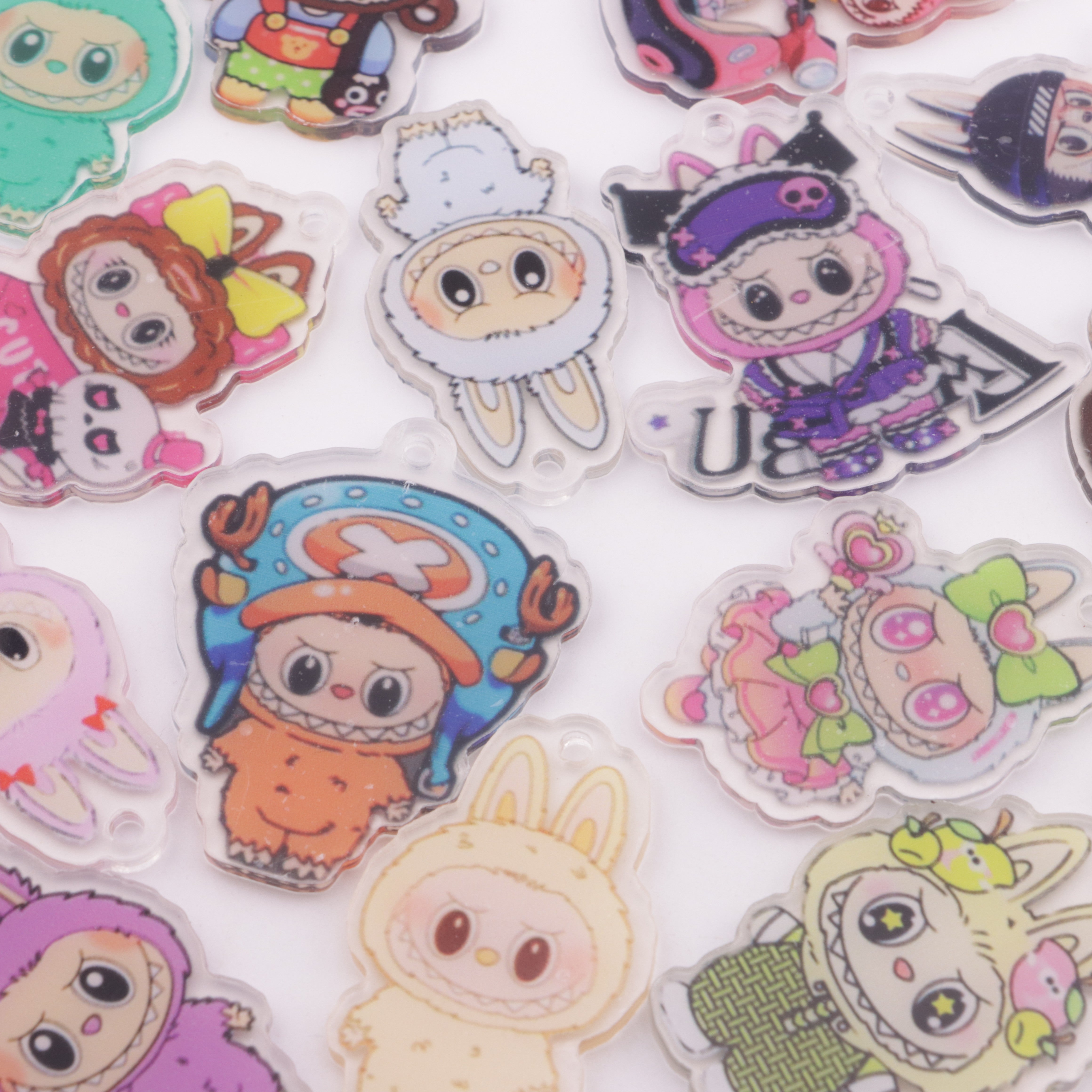FS5823- Approximately 4 - 5 Cm Labubu Acrylic Patch (With Holes)