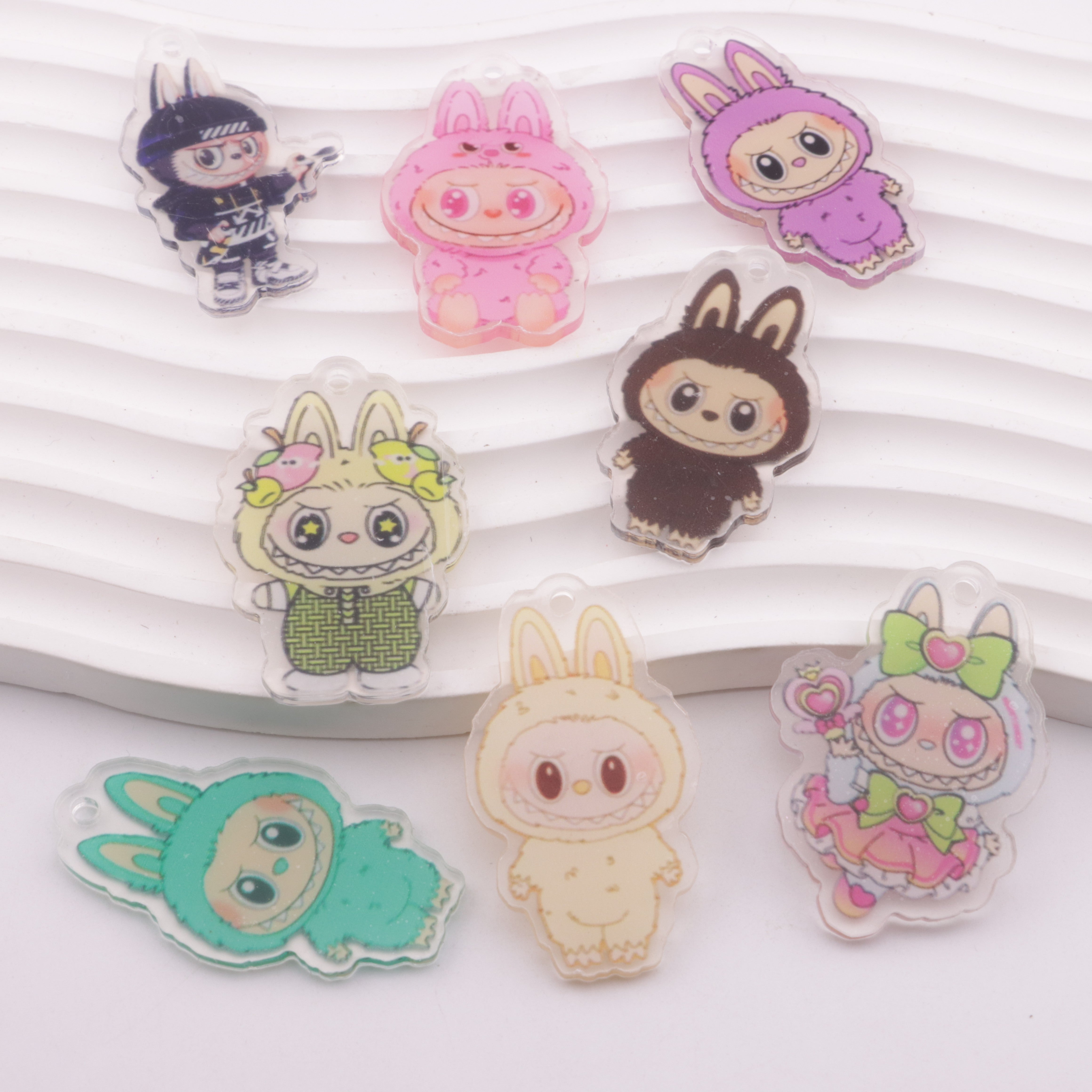 FS5823- Approximately 4 - 5 Cm Labubu Acrylic Patch (With Holes)
