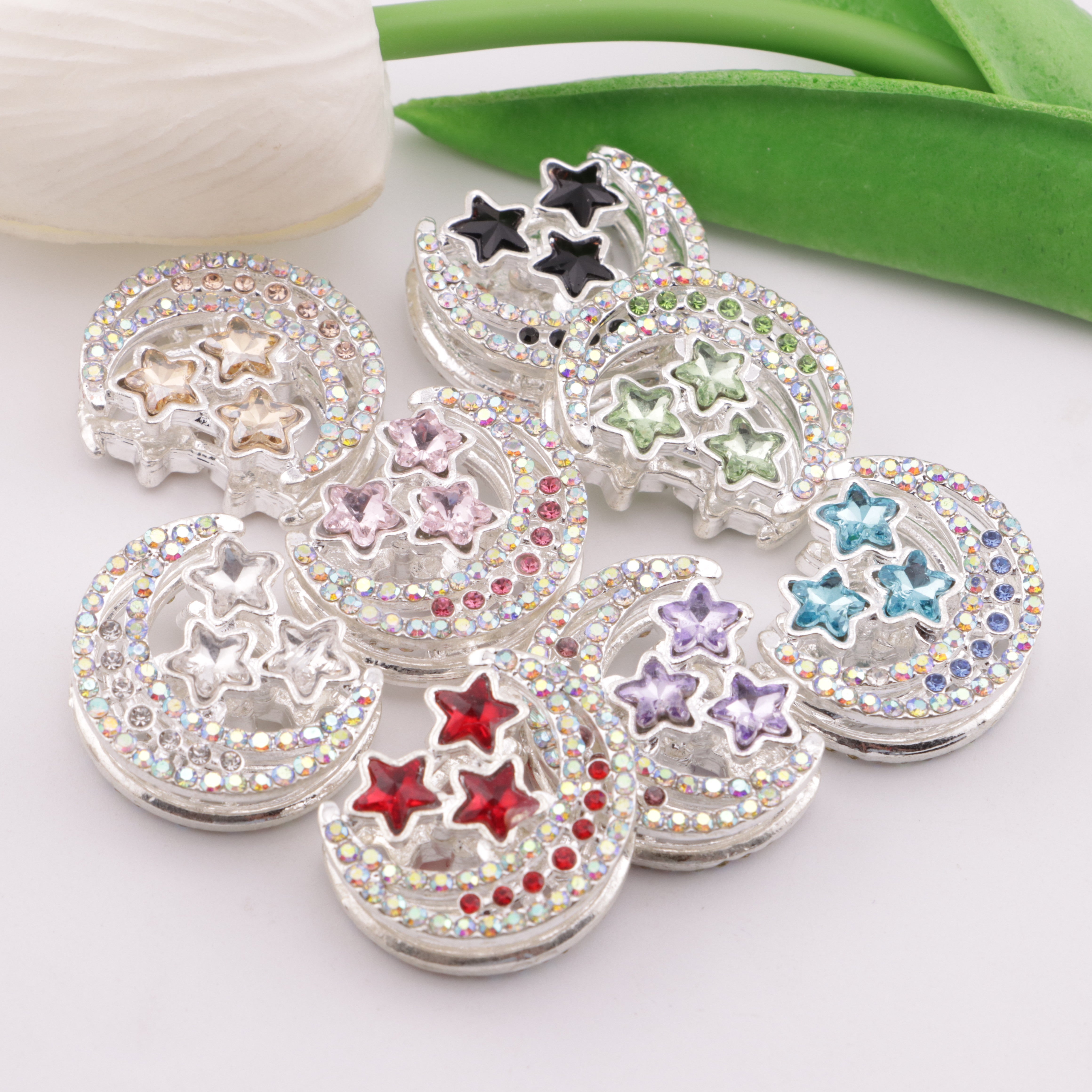 FS5852- 25*21Mm Star And Moon Metal Beads