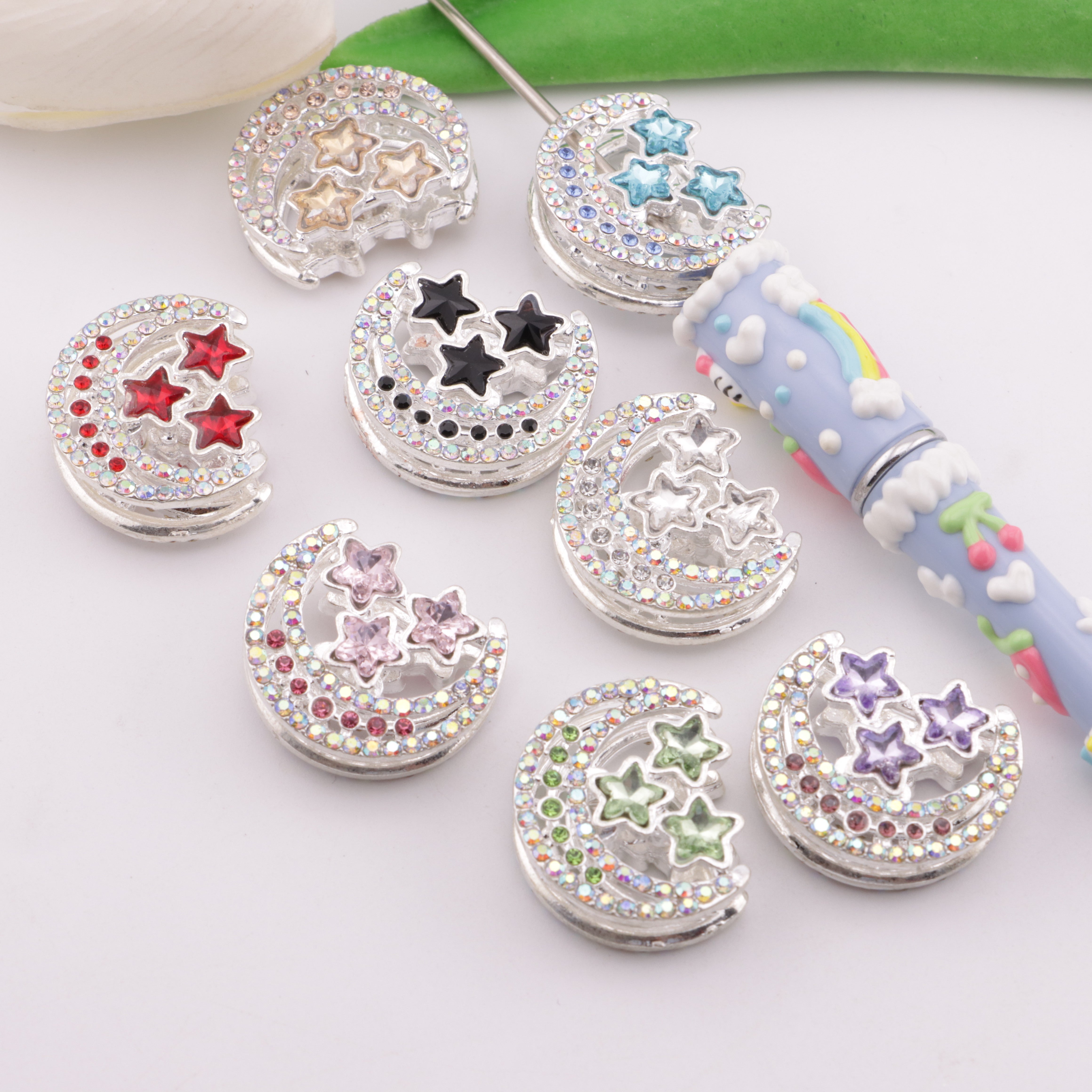 FS5852- 25*21Mm Star And Moon Metal Beads