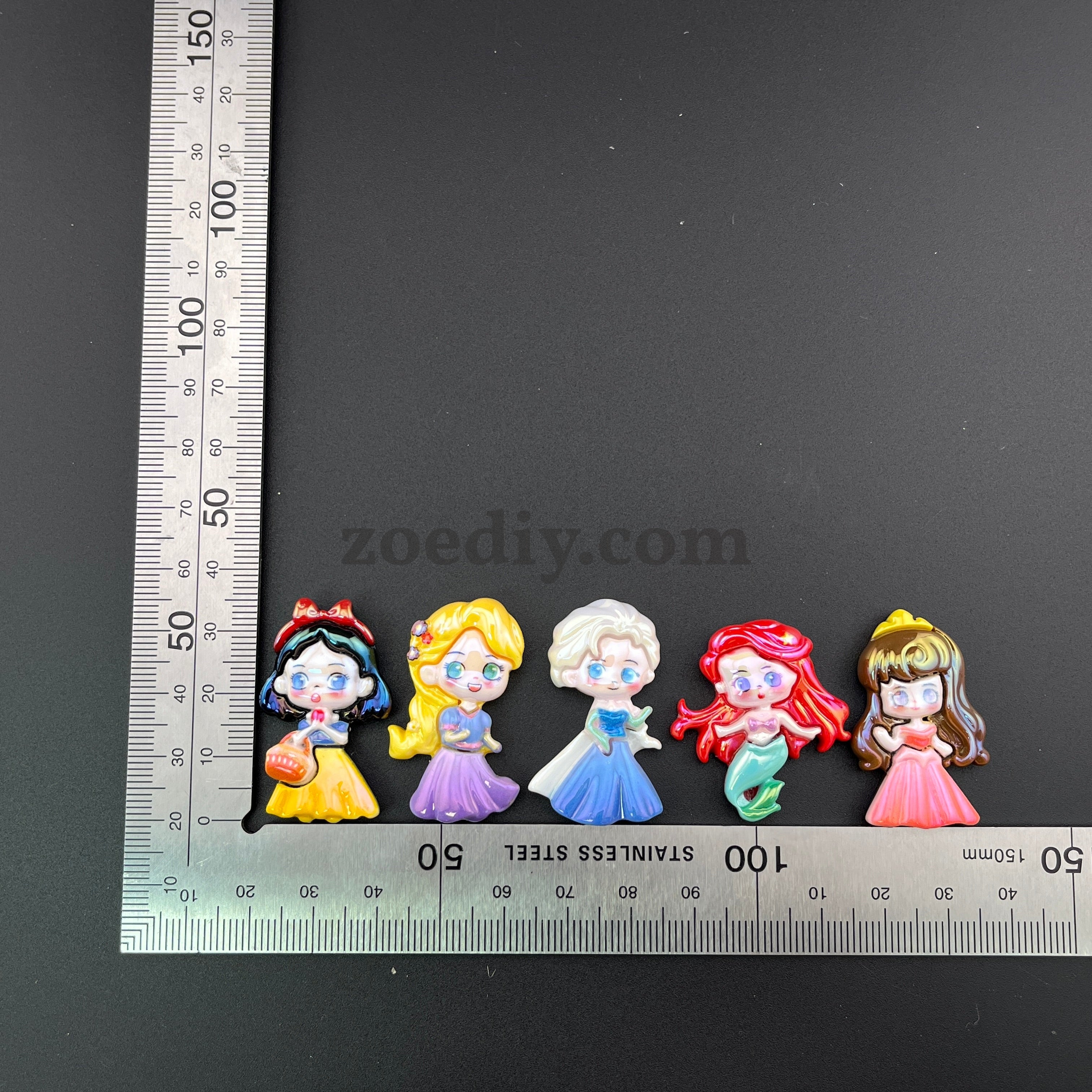 FS0955- Random Mixed UV Shiny Cartoon Princess Resin Beads Fit For Beadable Pens