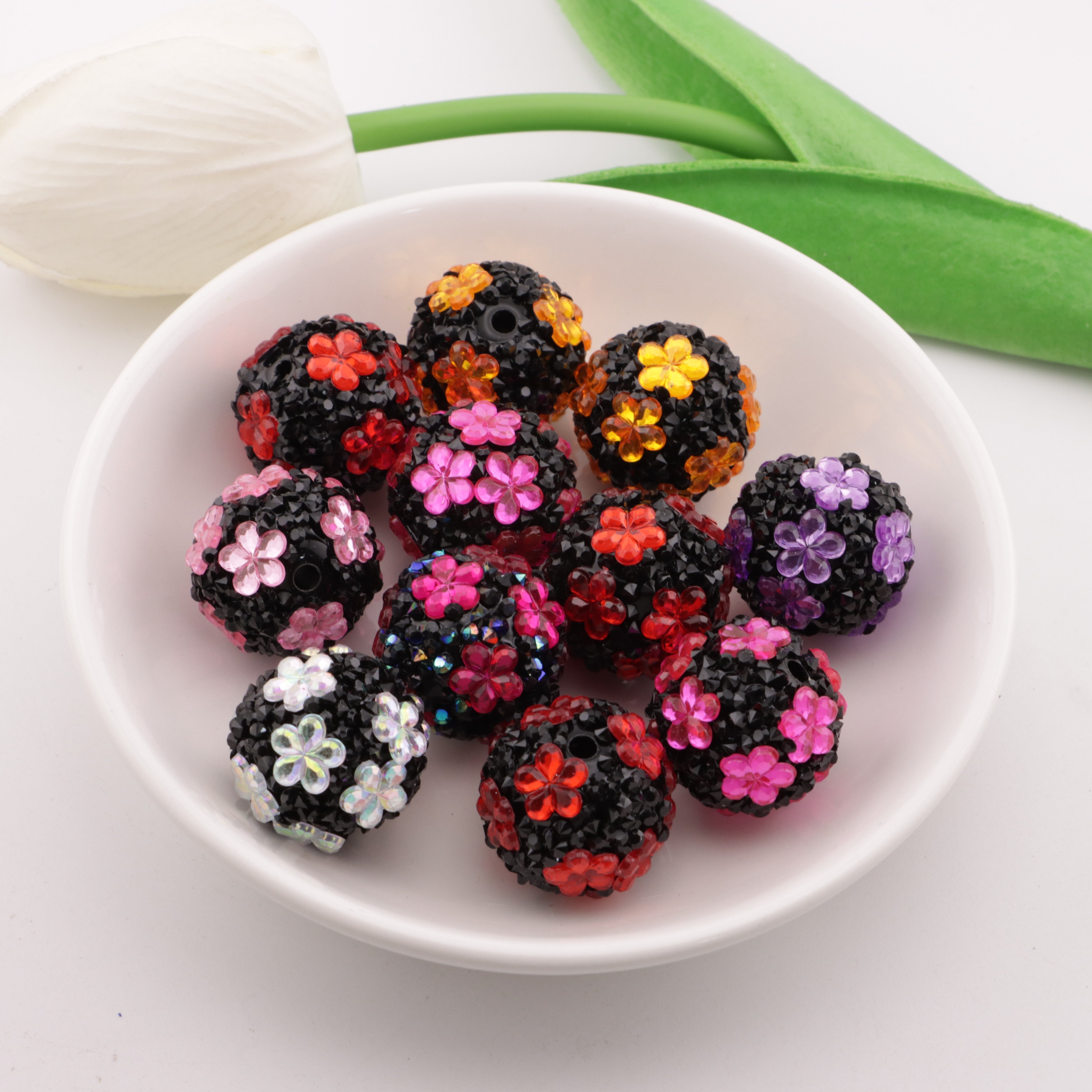 FS5936- 20mm Flower Fancy Beads Fit For Pen Through Pen
