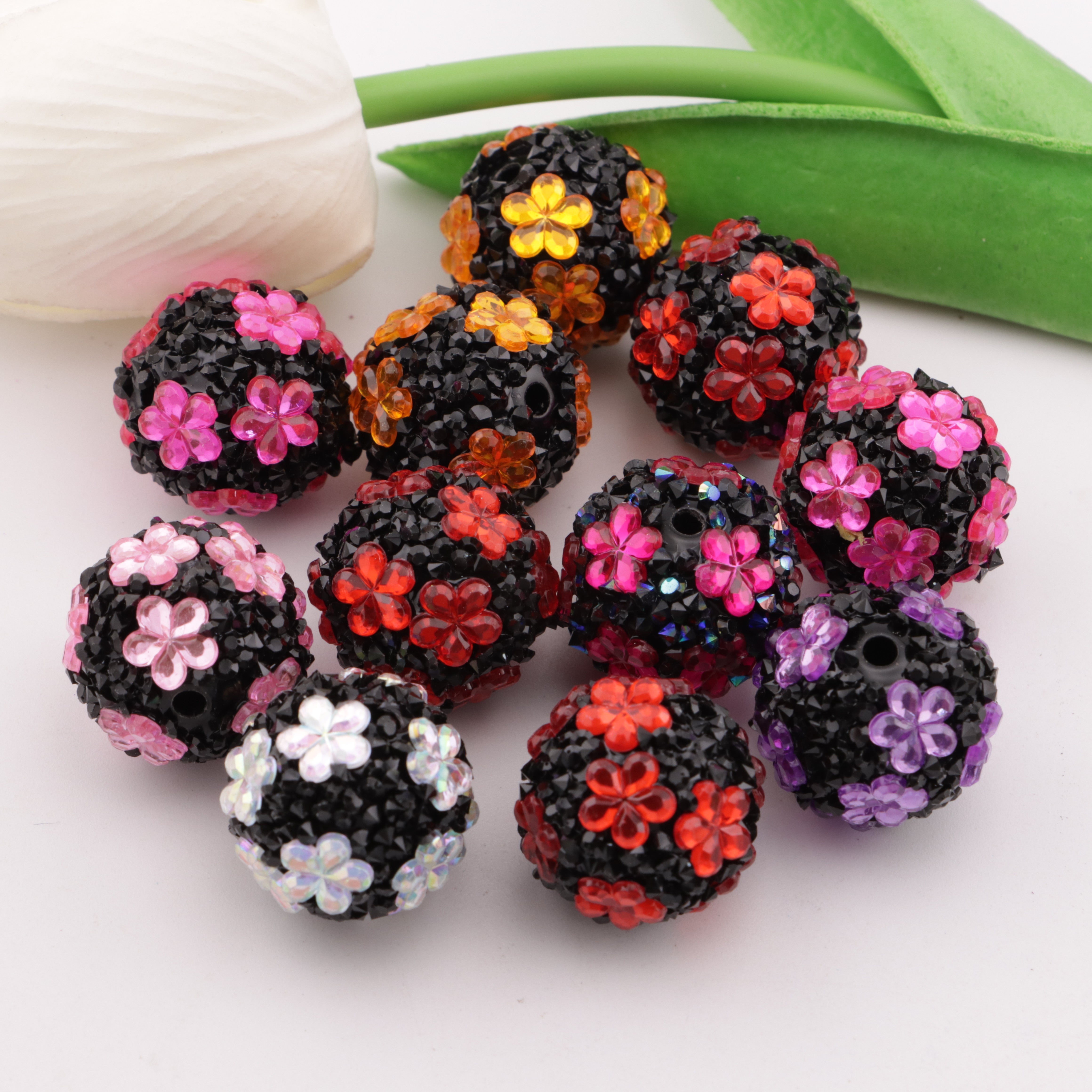 FS5936- 20mm Flower Fancy Beads Fit For Pen Through Pen