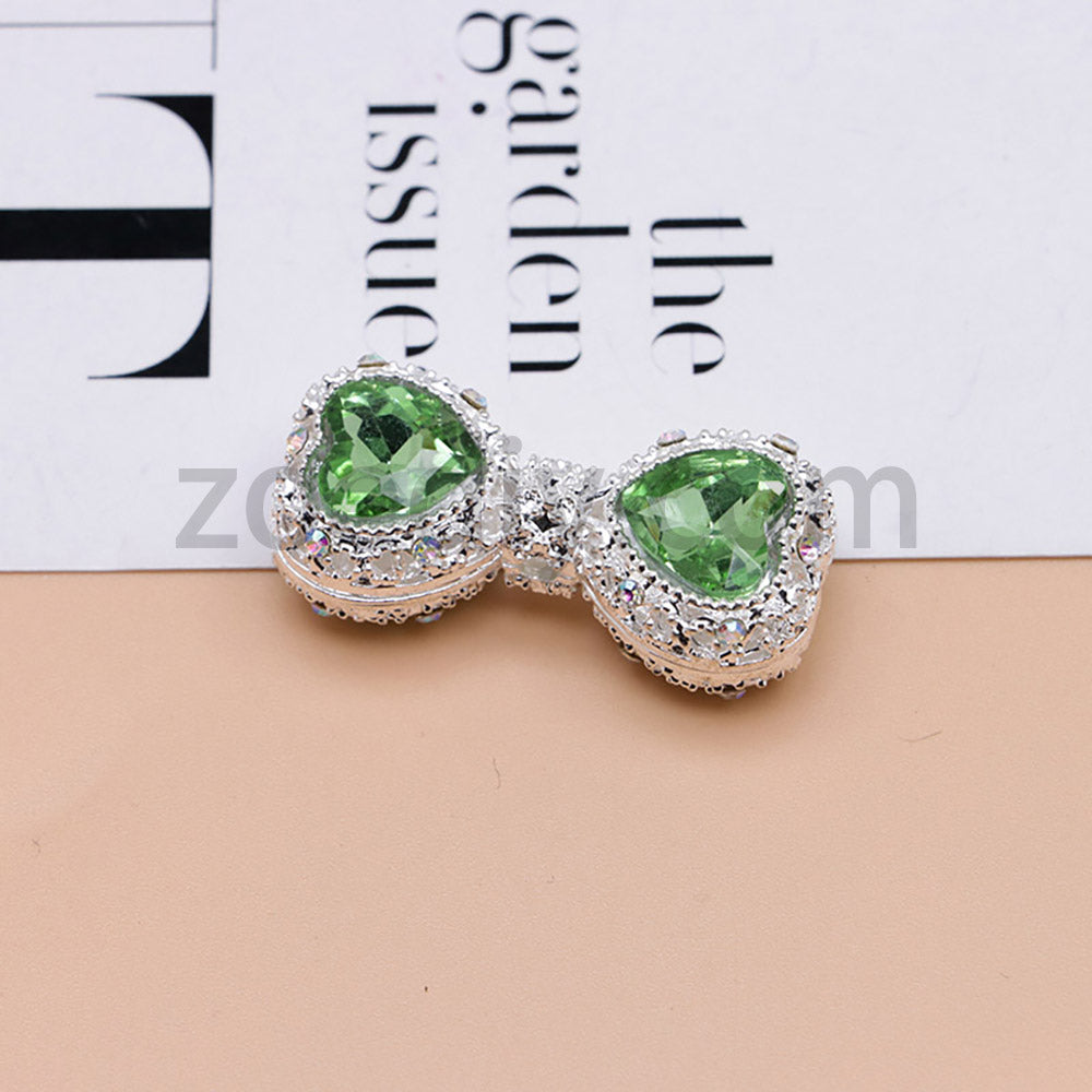 FS4842-Double Heart Bows Beads Fit For Beadable Pens