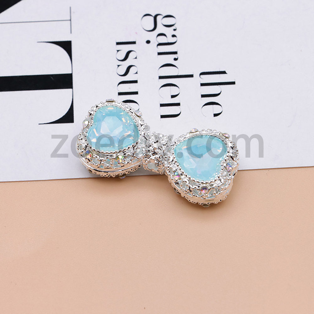 FS4842-Double Heart Bows Beads Fit For Beadable Pens