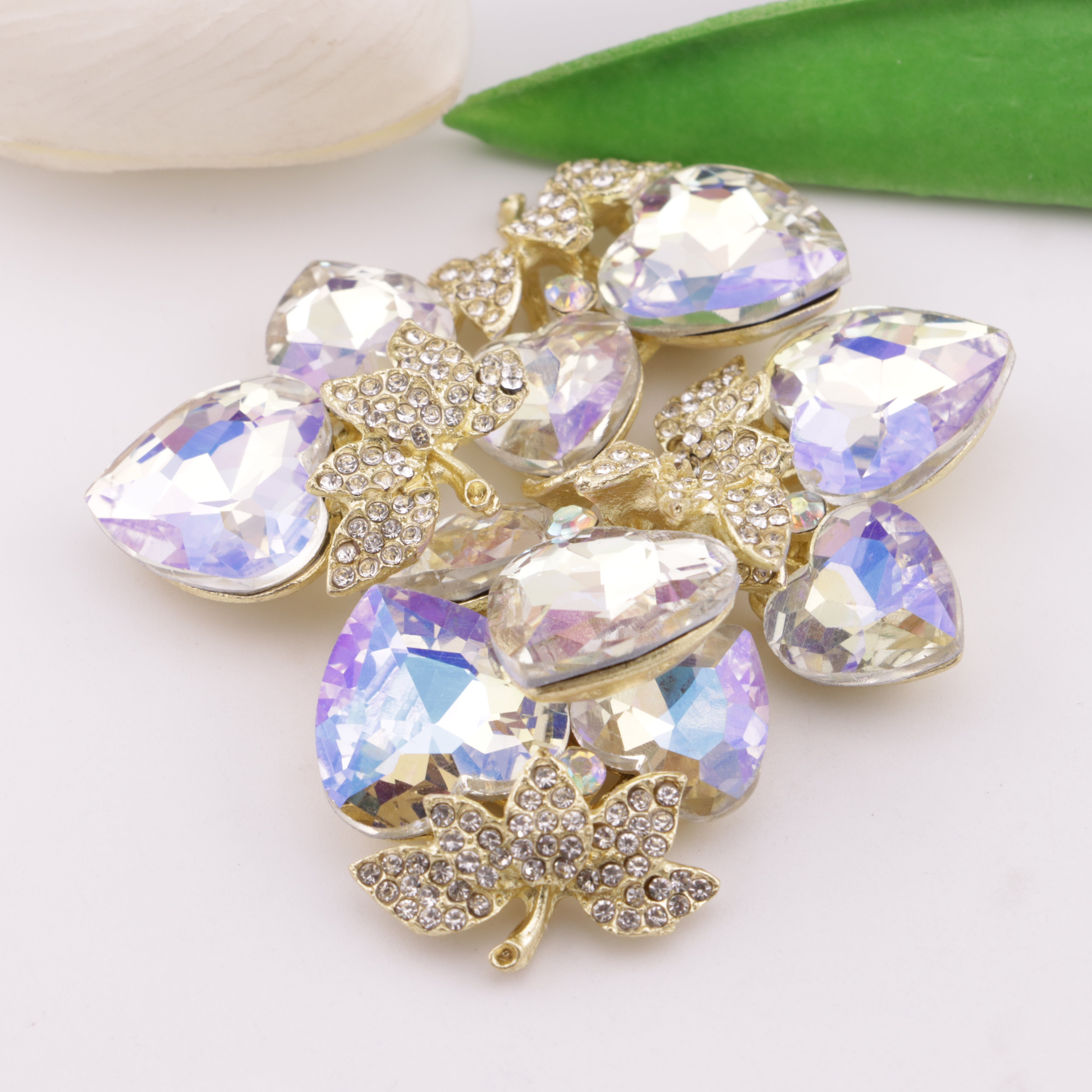 FS5967- 27*31mm Love Double Peach Charms Heart-Shaped Double Peach Patches