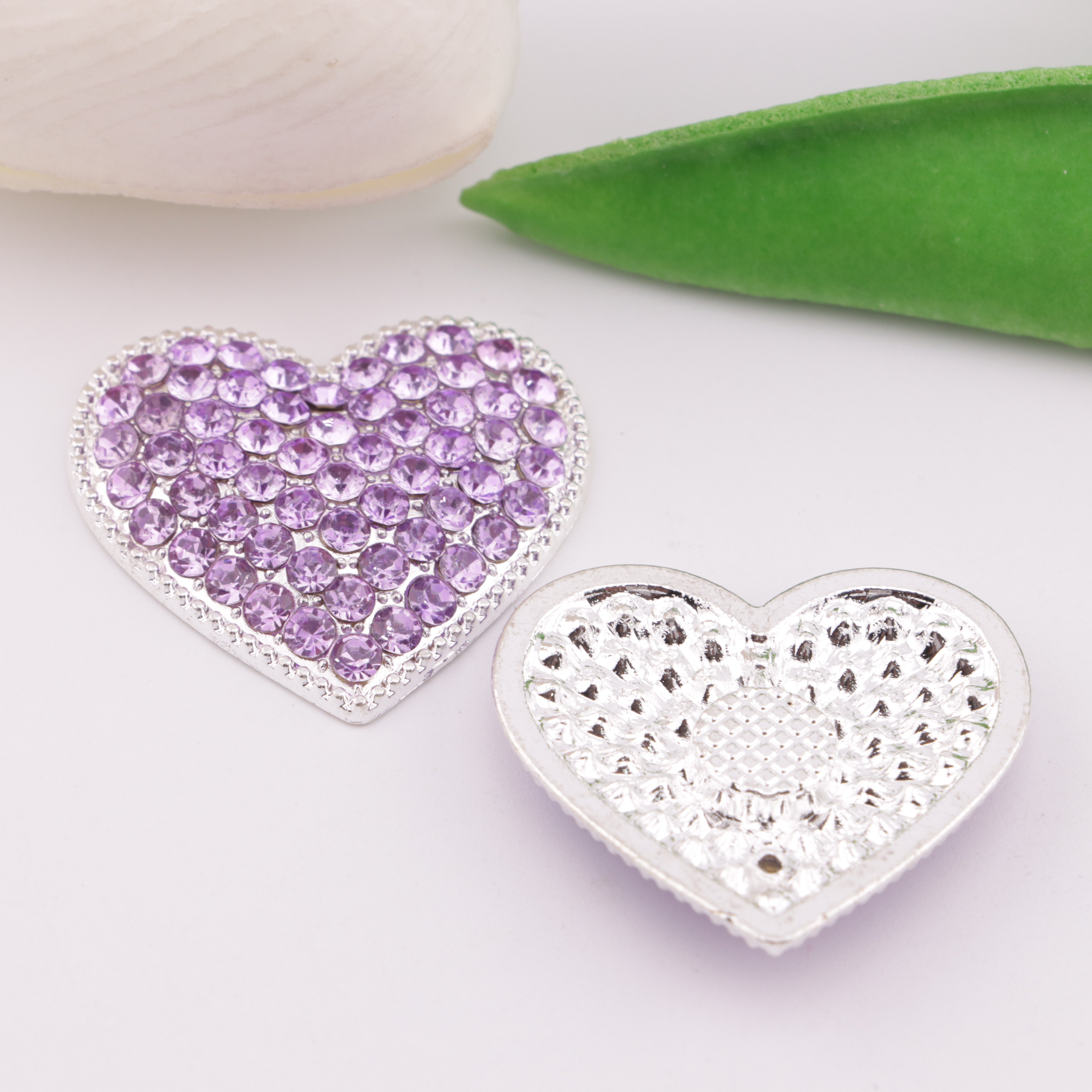 FS5990- Full Diamond Heart-shaped Alloy Patch
