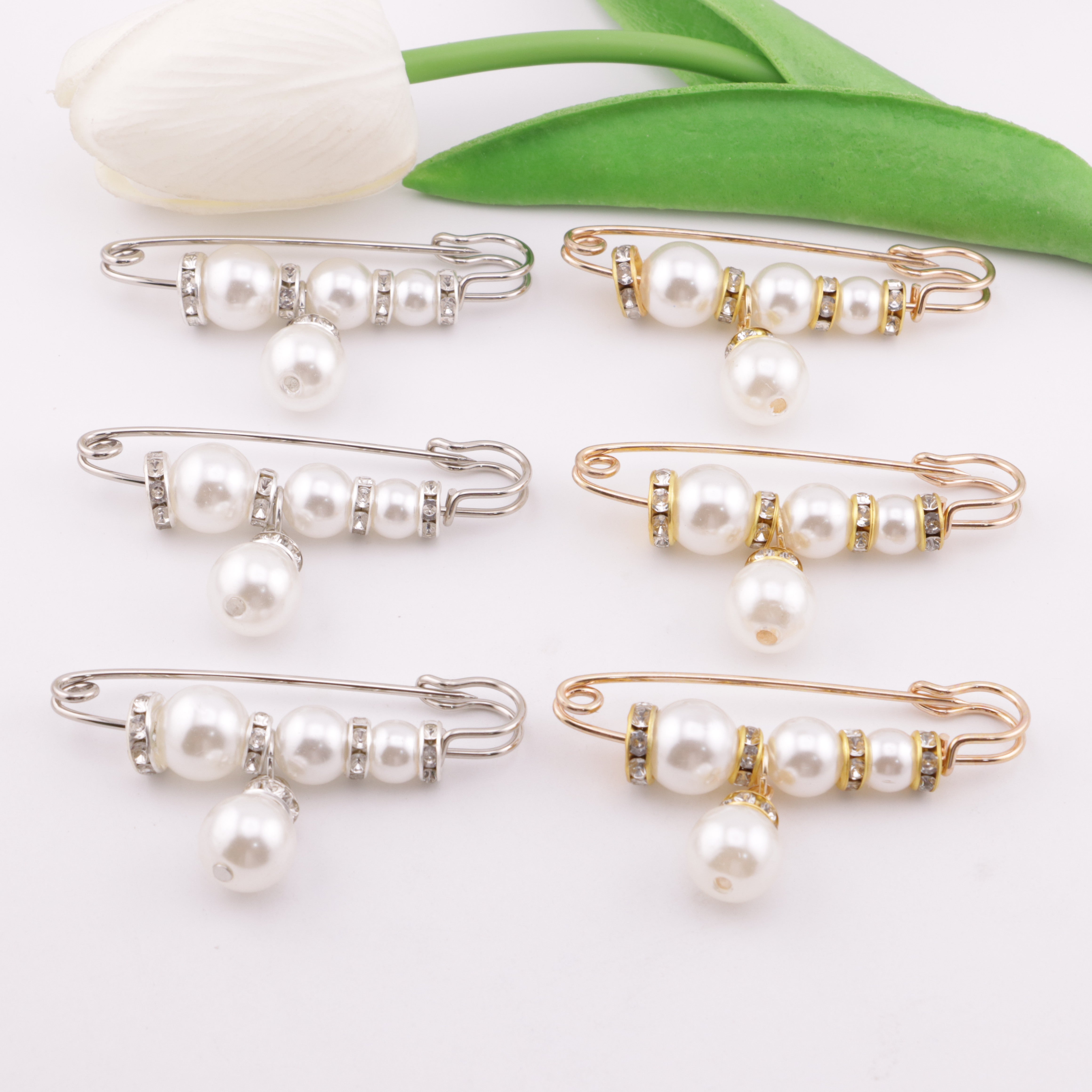 FS5999- 5.8cm Pearl + Spacer Pin With Pearl Pendant Pearl + Spacer Pin With Pearl Pendant