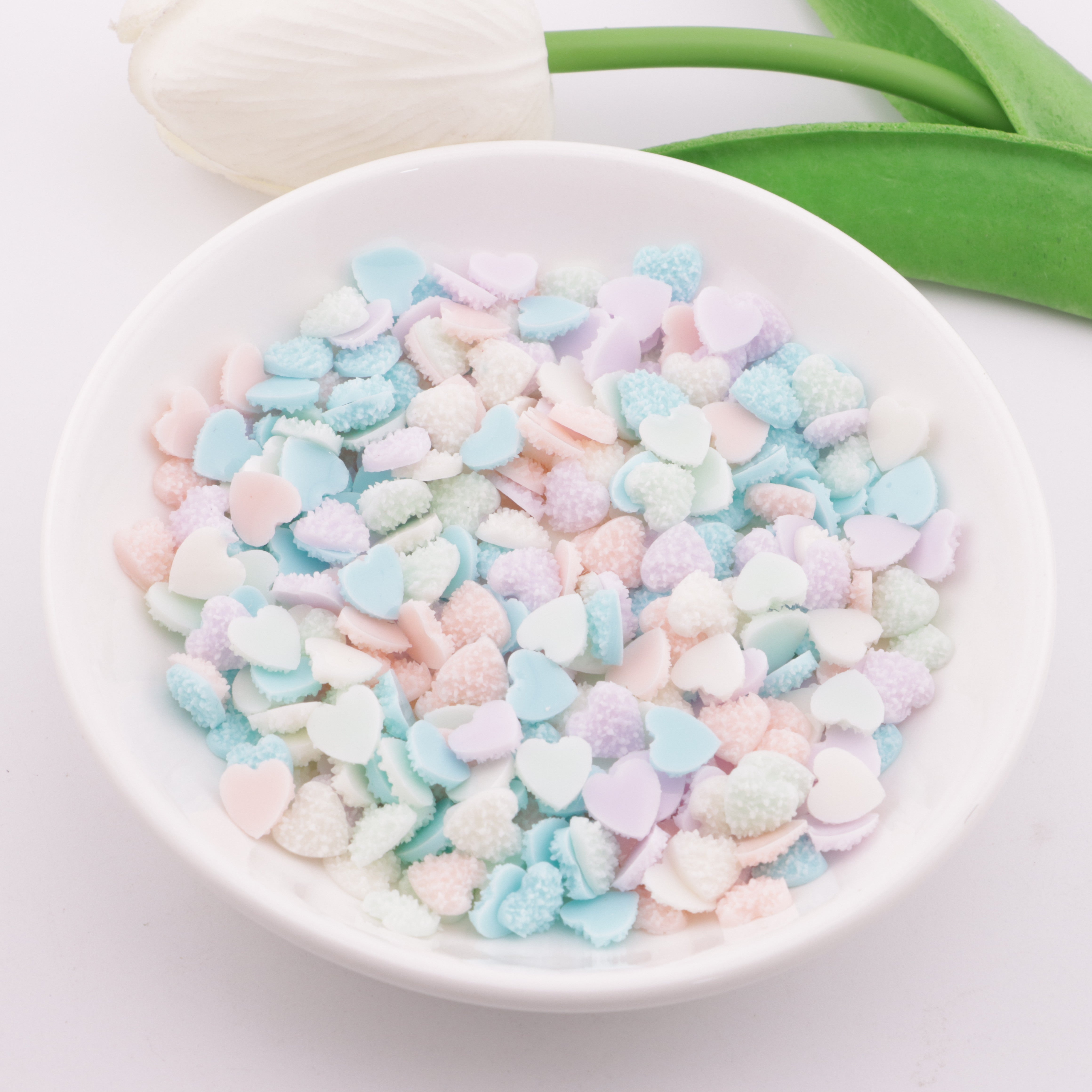 FS5995- 7.5mm Sugar Heart Charms