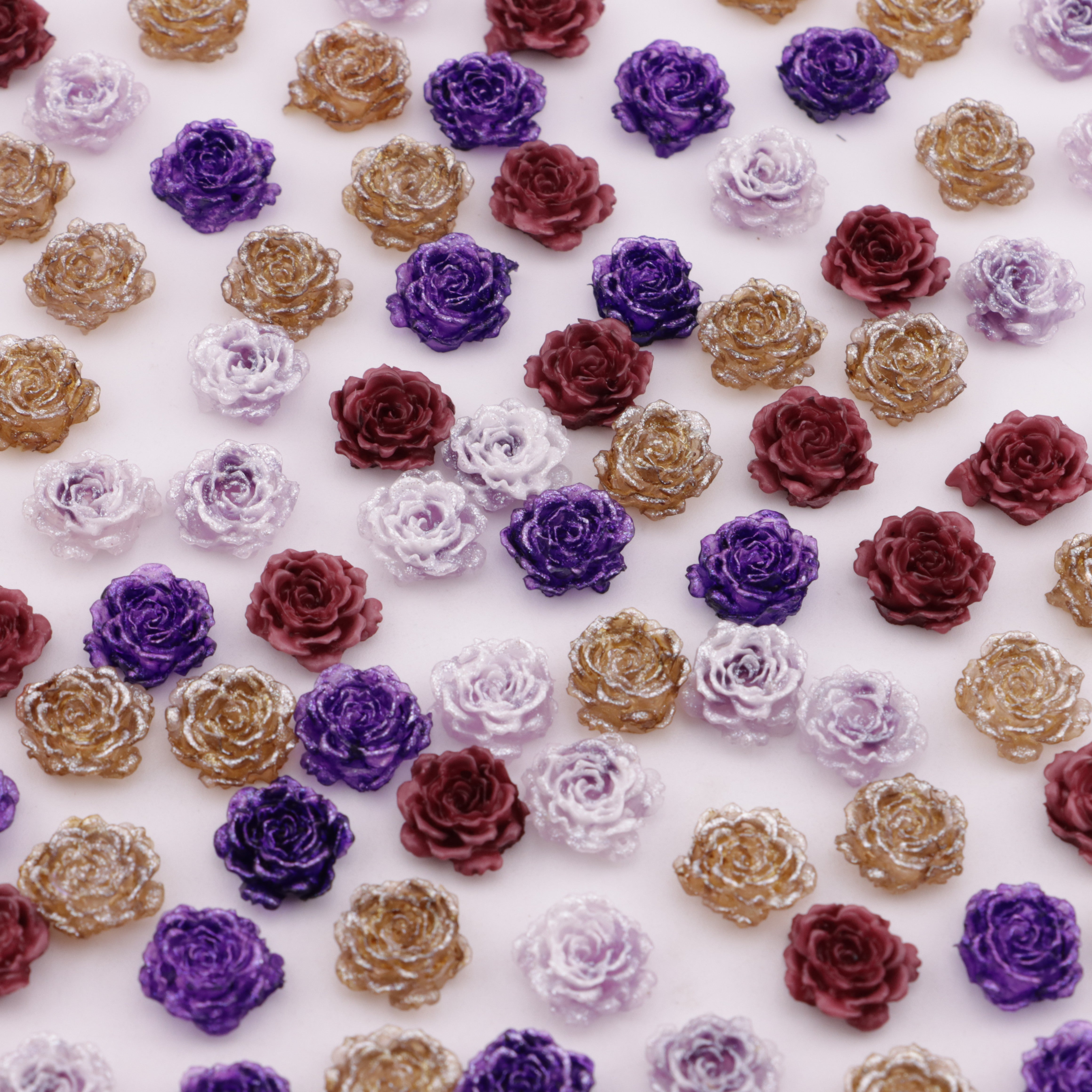 FS5997- 10mm Luminous Soft Flower Charms Night - Glow Soft Flower Stickers