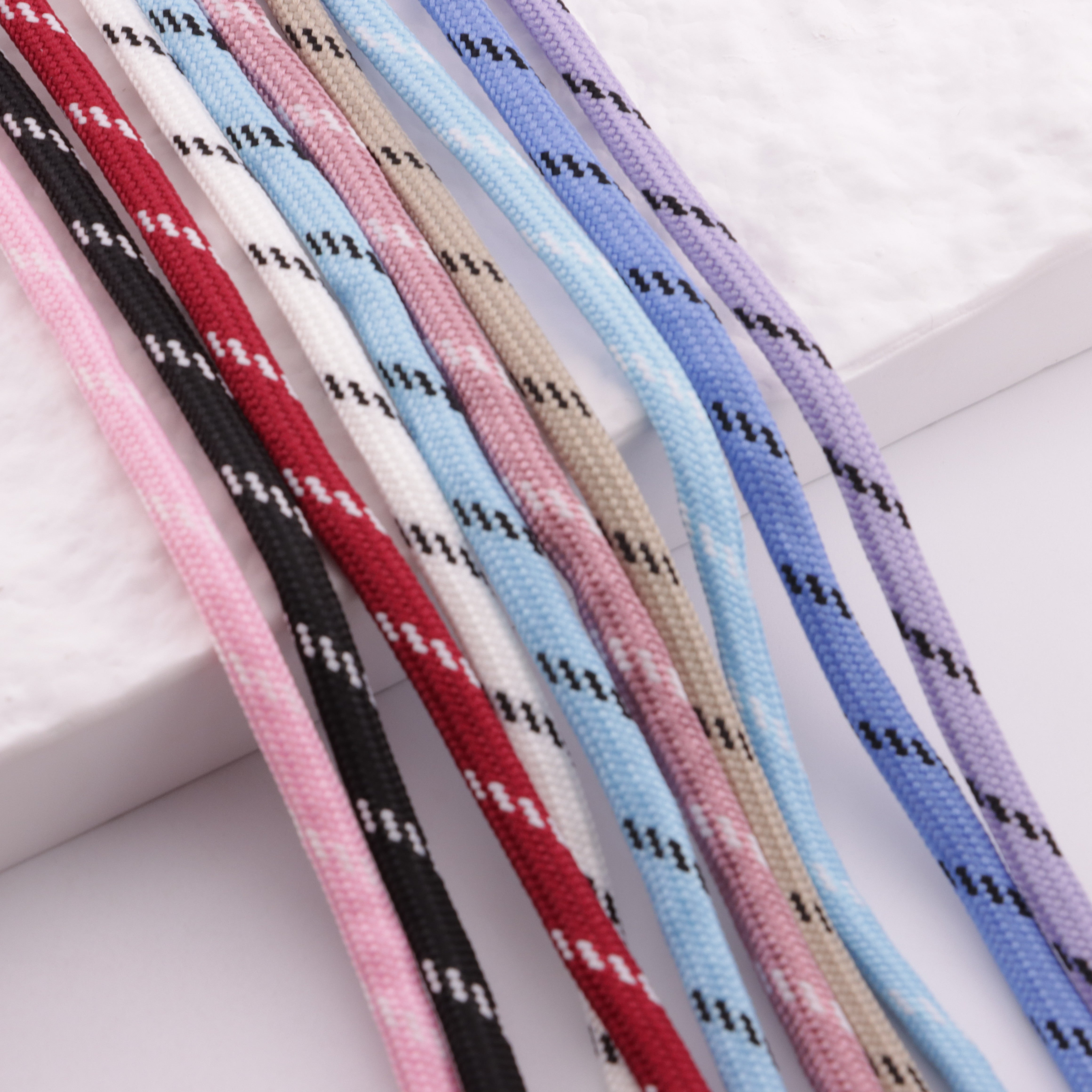 FS5942- 5mm Thick Colorful Dotted Polyester Core-Spun Round Rope, Wear-Resistant Miu Rope