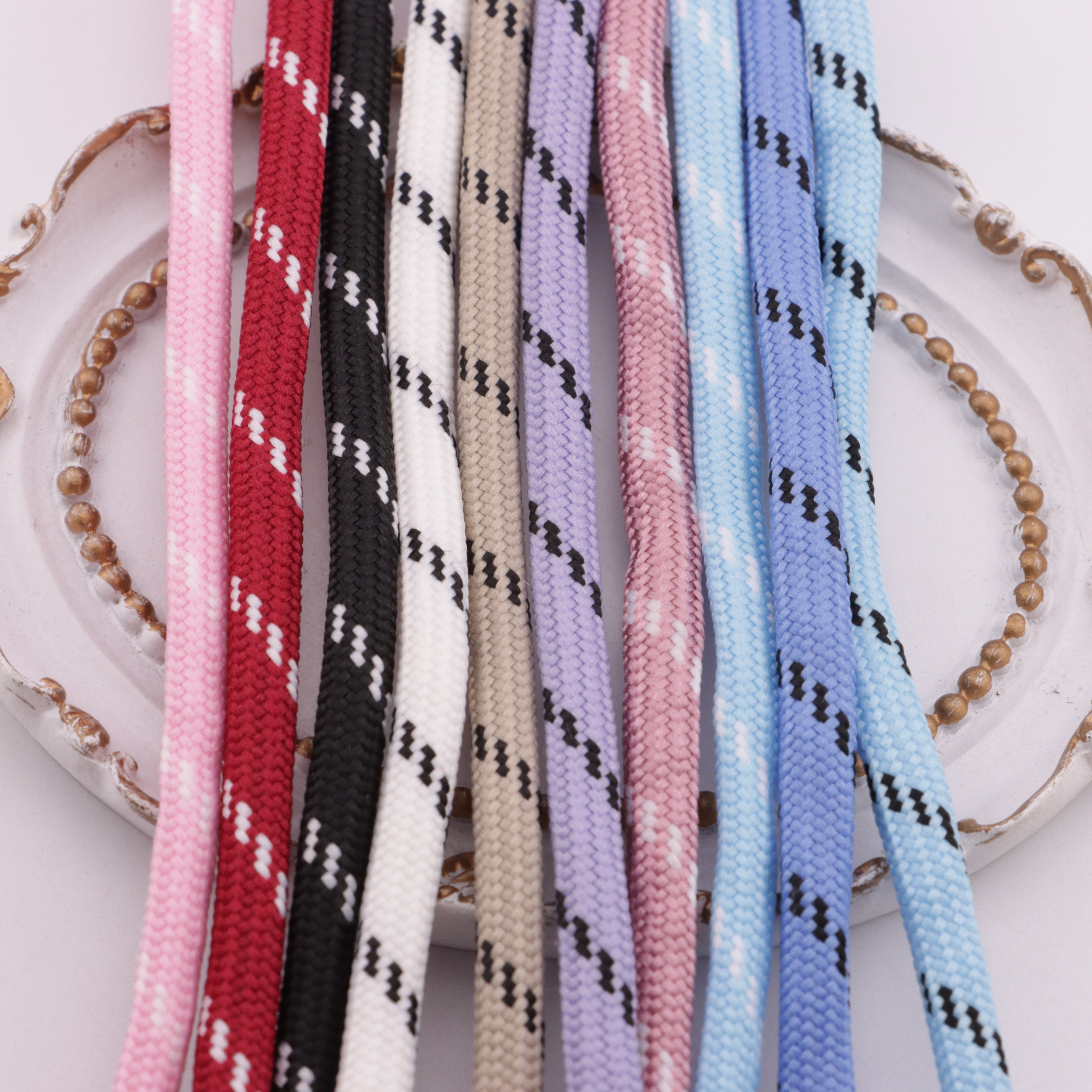 FS5942- 5mm Thick Colorful Dotted Polyester Core-Spun Round Rope, Wear-Resistant Miu Rope Zoe's DIY Shop