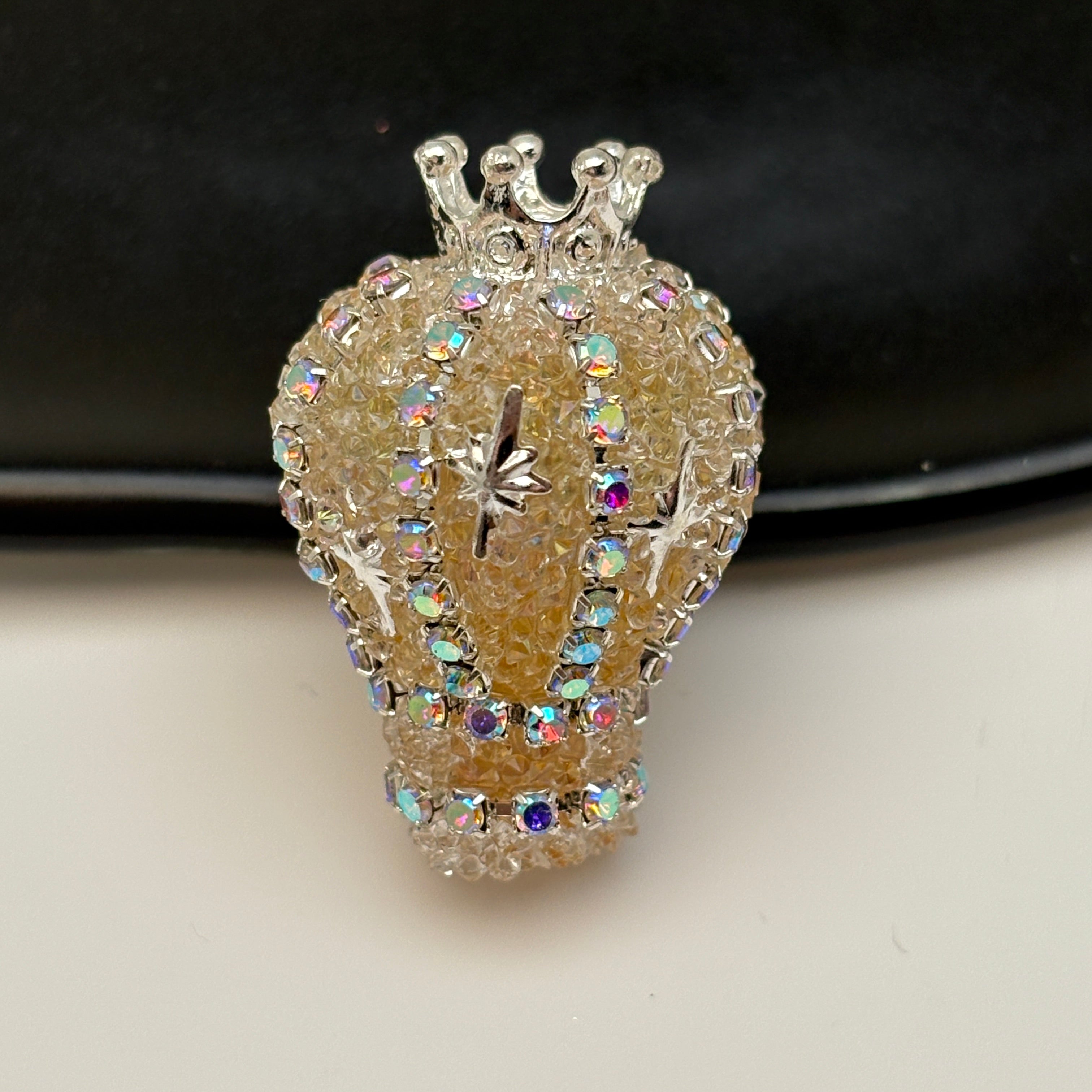 FS5434- 31mm Diamond-encrusted And Chain Crown Small Hot Air Balloon Beads