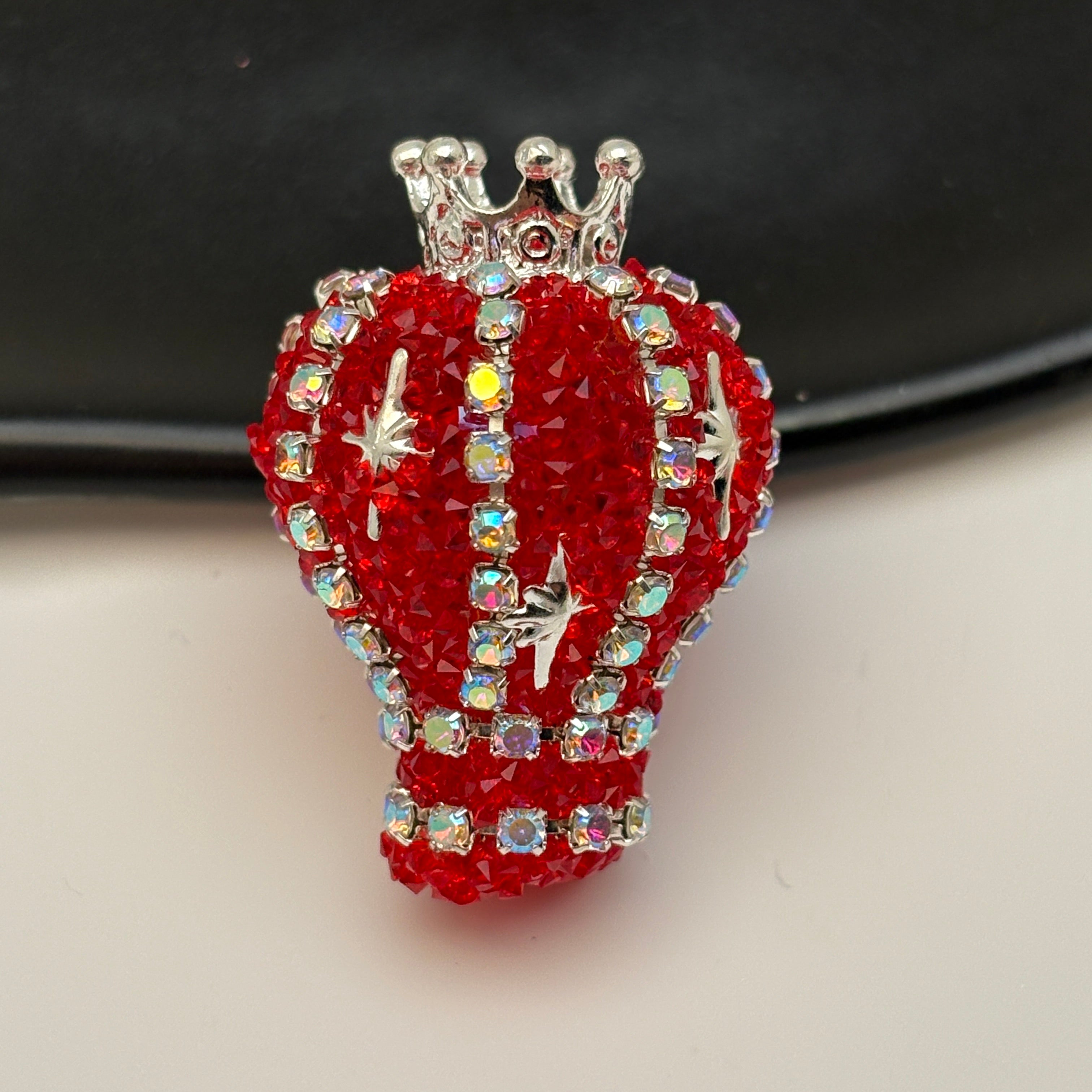 FS5434- 31mm Diamond-encrusted And Chain Crown Small Hot Air Balloon Beads