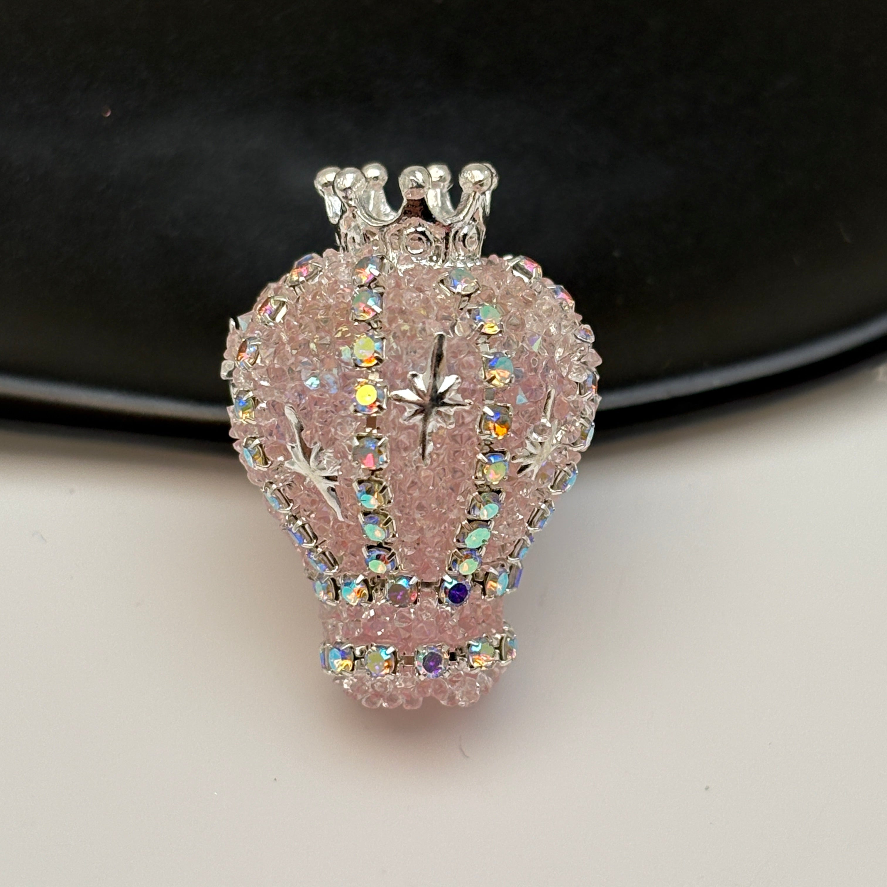 FS5434- 31mm Diamond-encrusted And Chain Crown Small Hot Air Balloon Beads
