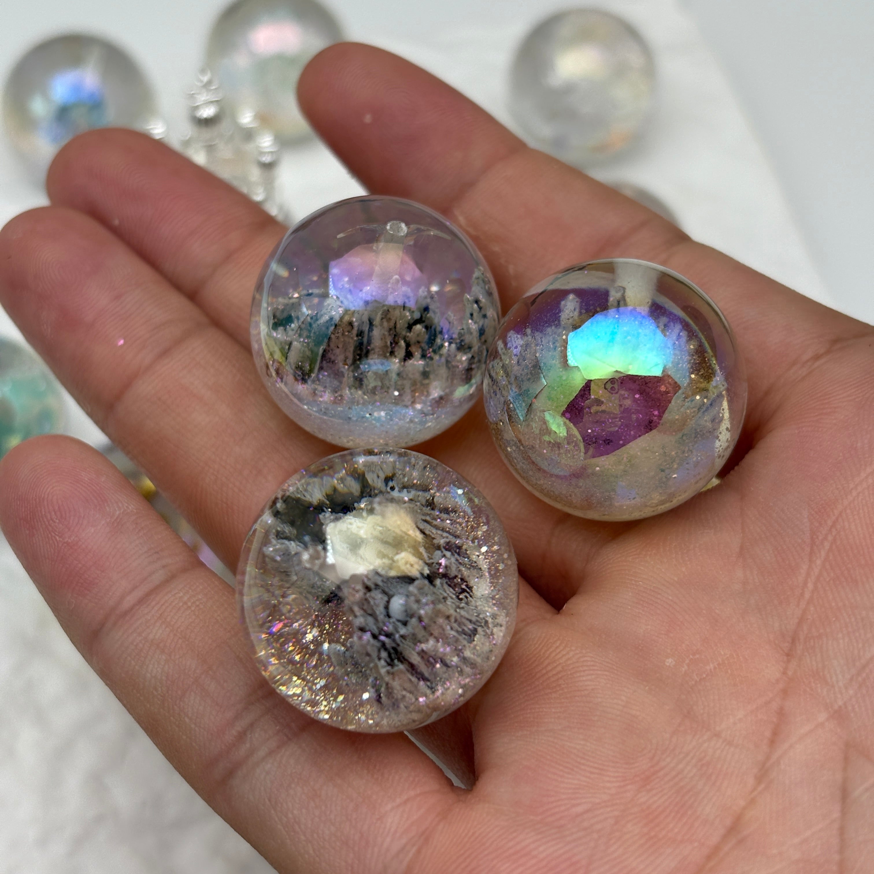 FS5453- 25mm New UV Half Hole Castle Beads For Pendent