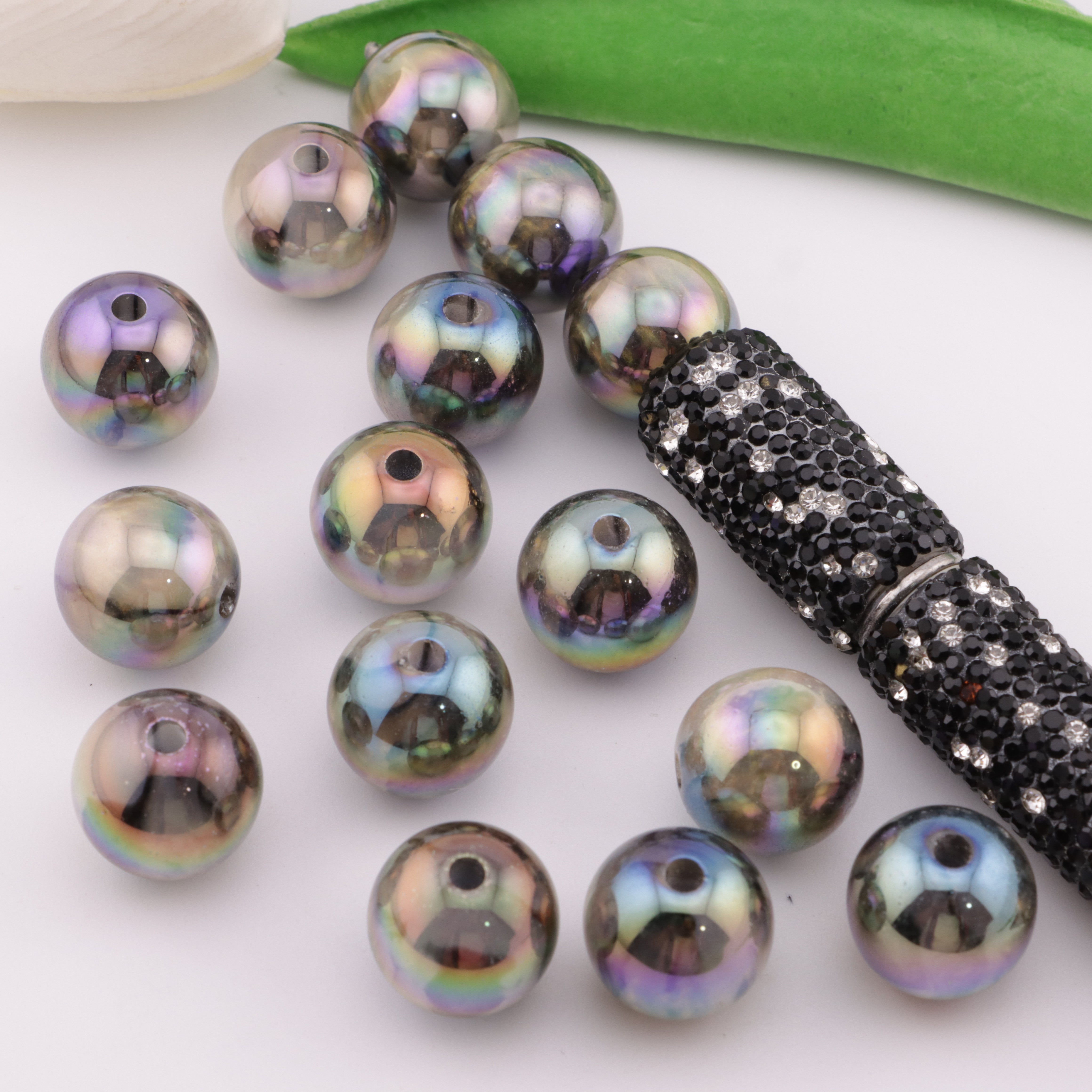 FS0990- 16Mm Uv Fine Glitter Beads