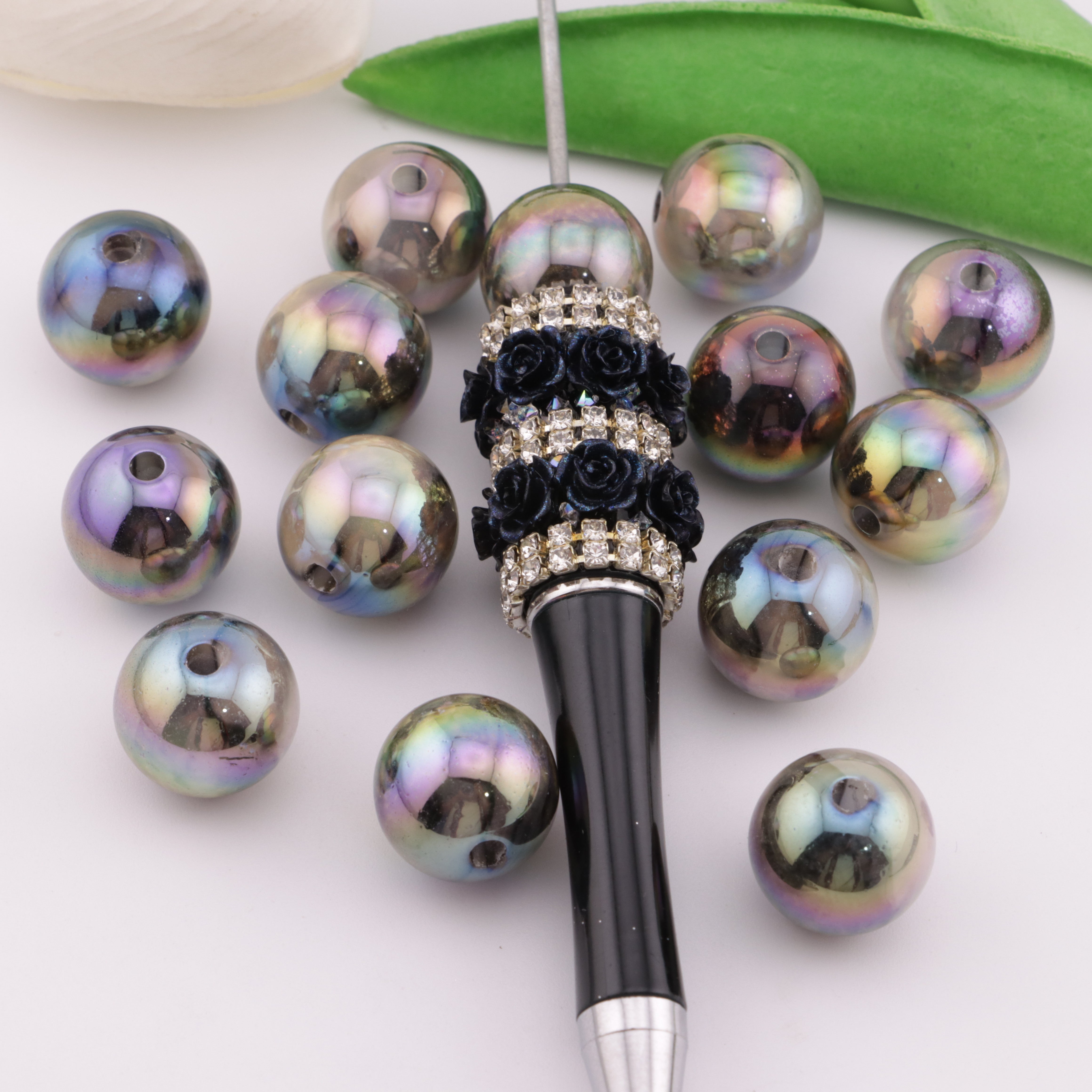 FS0990- 16Mm Uv Fine Glitter Beads