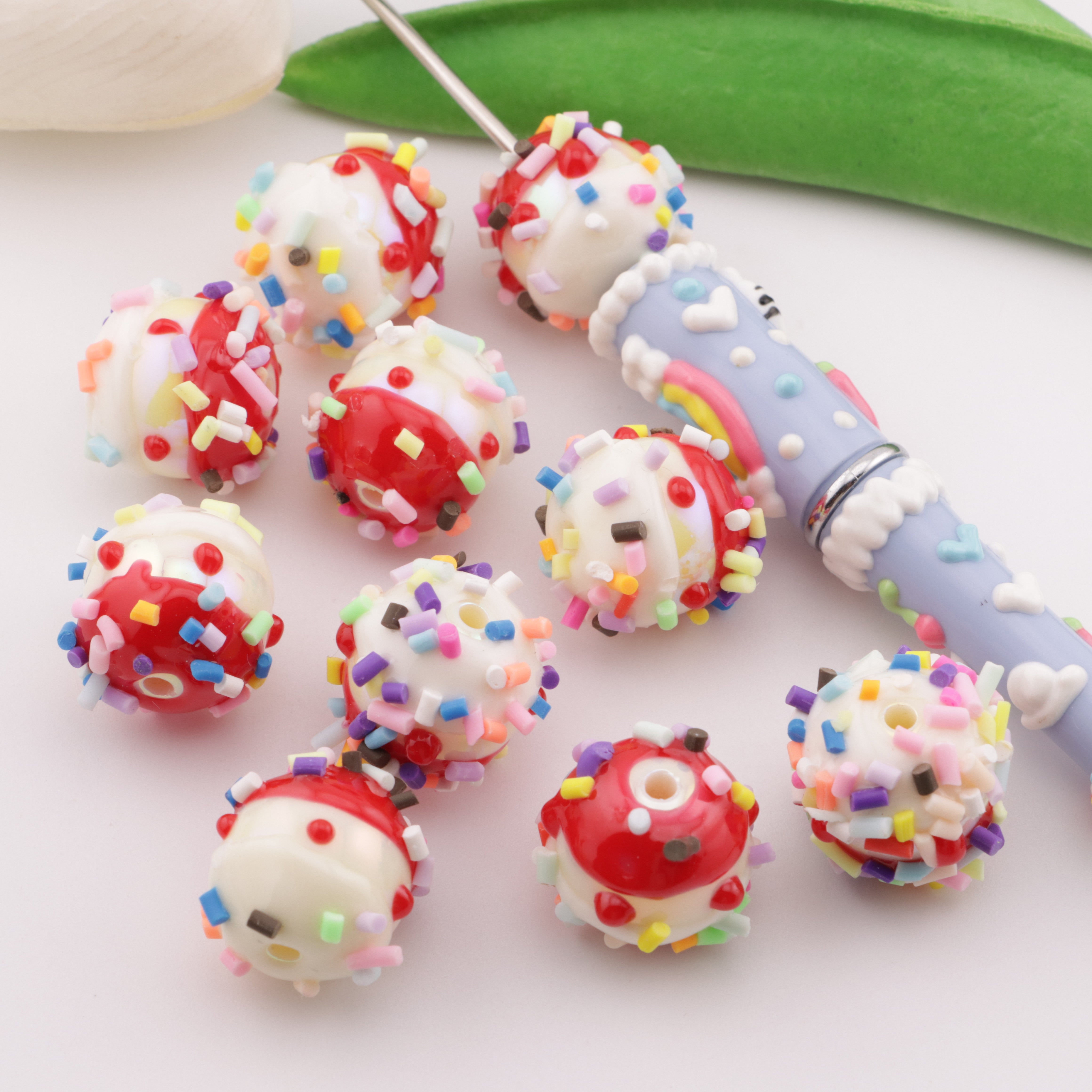 FS6036- 16mm Sweet Donut Acrylic Beads