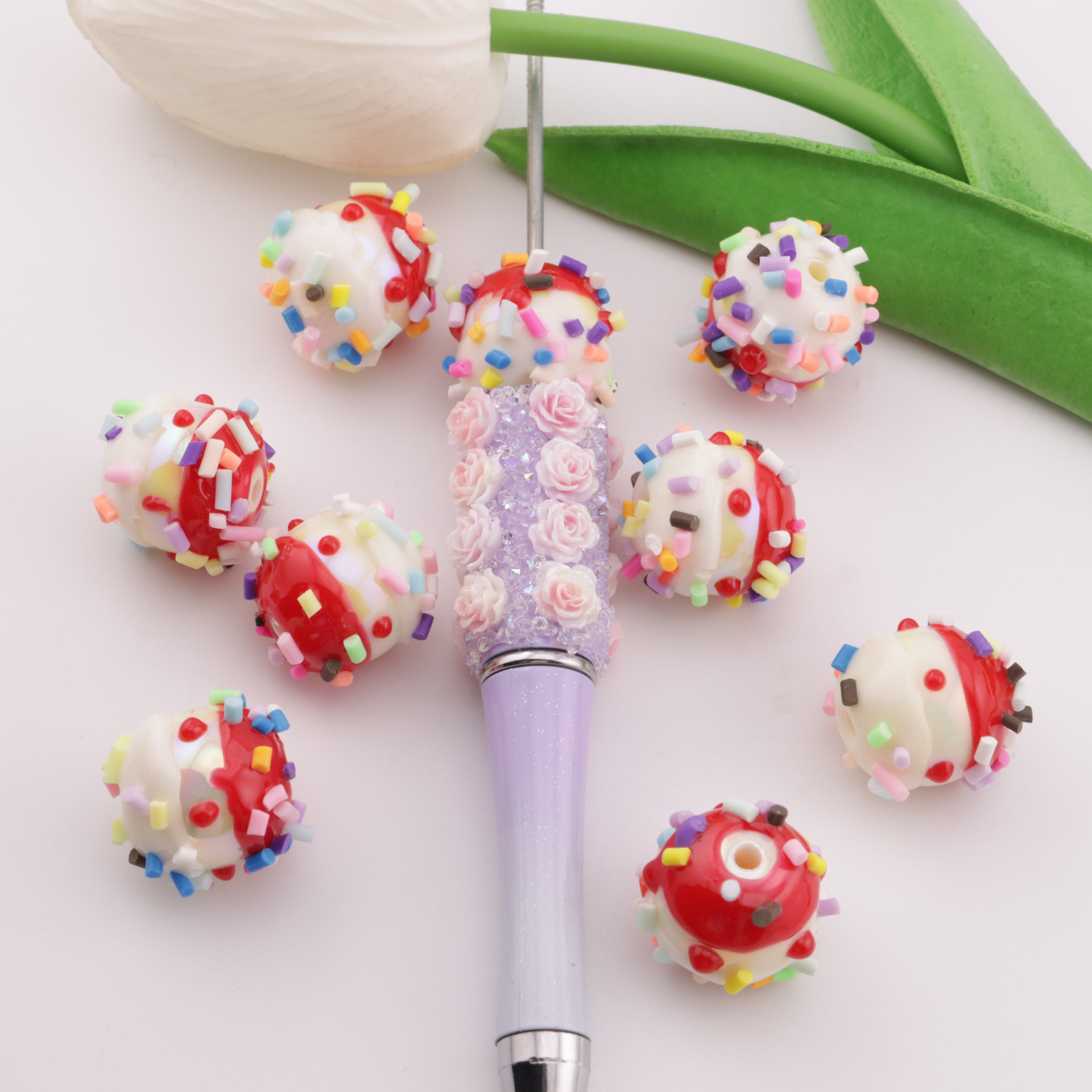 FS6036- 16mm Sweet Donut Acrylic Beads
