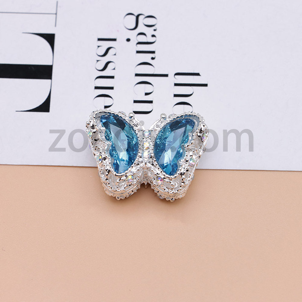 FS0359- 30mm 혼합 색상 UV 도금 다이아몬드 합금 버터플라이 펜에 적합