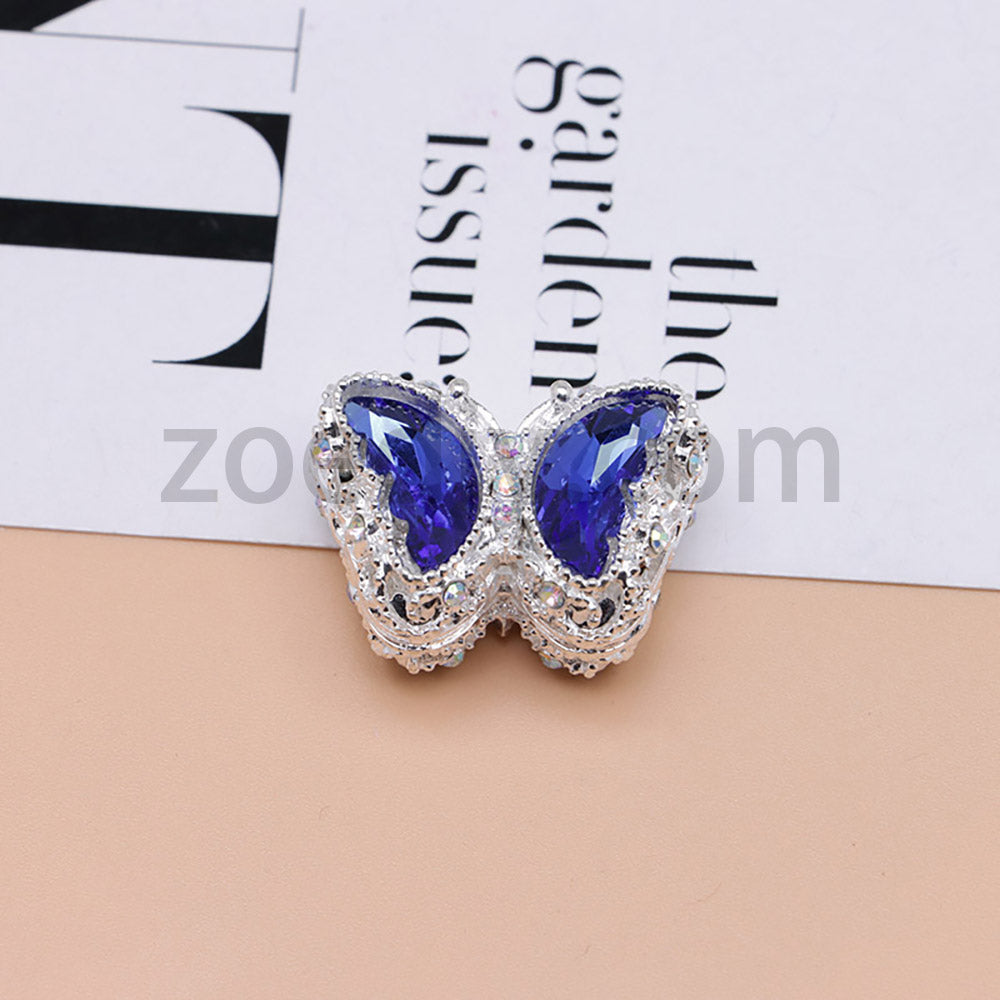 FS0359- 30mm 혼합 색상 UV 도금 다이아몬드 합금 버터플라이 펜에 적합