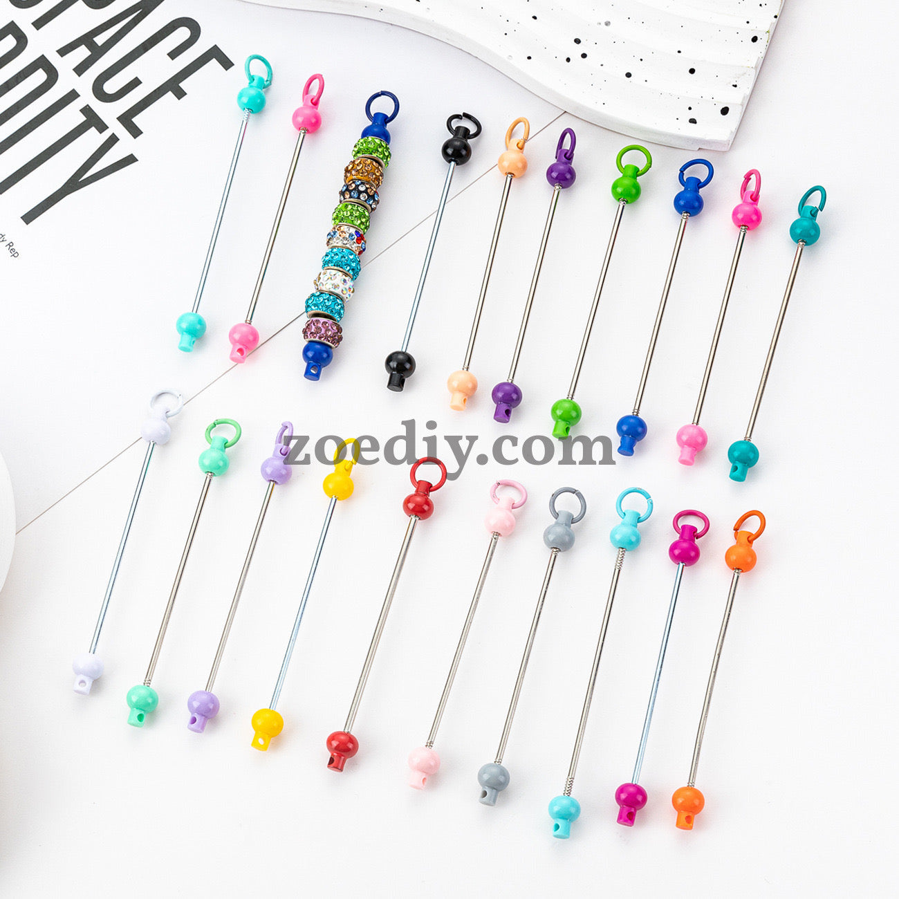 FS0155- DIY Beadable Bar for Keychains in Solid Colors