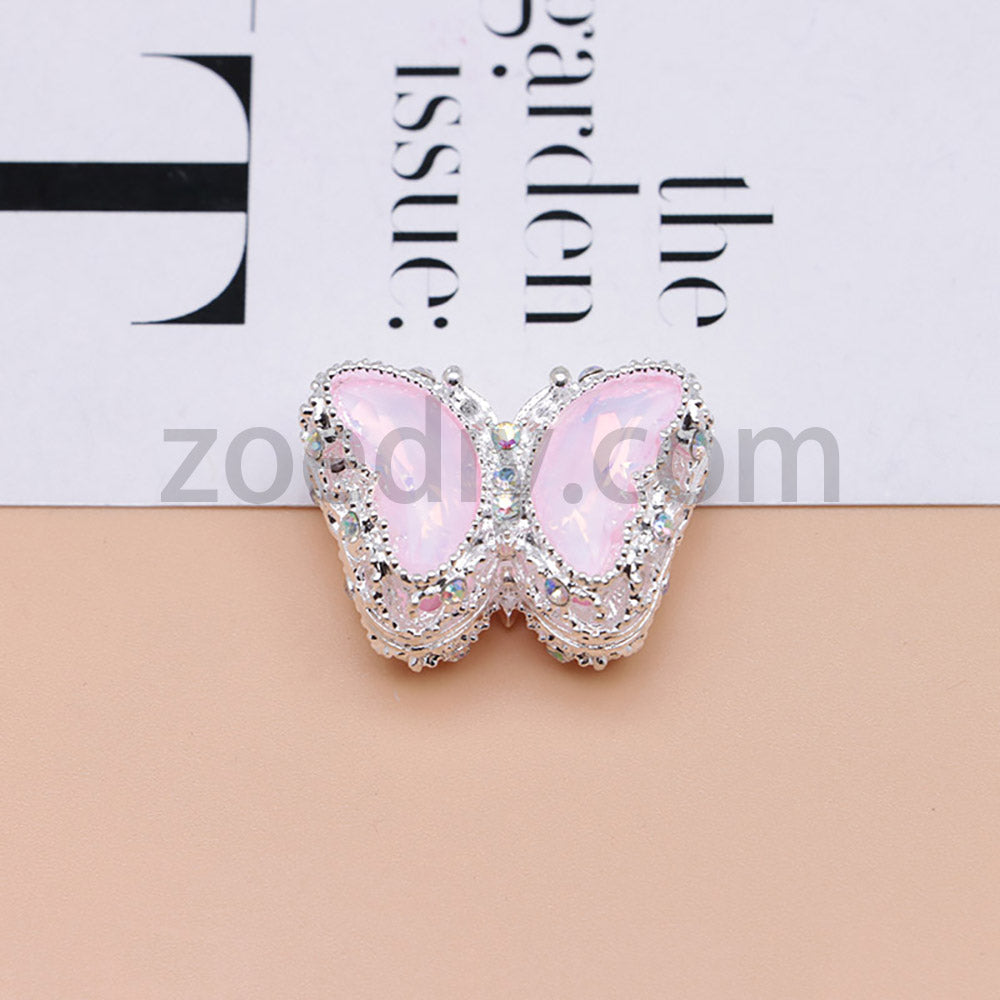 FS0359- 30mm 혼합 색상 UV 도금 다이아몬드 합금 버터플라이 펜에 적합