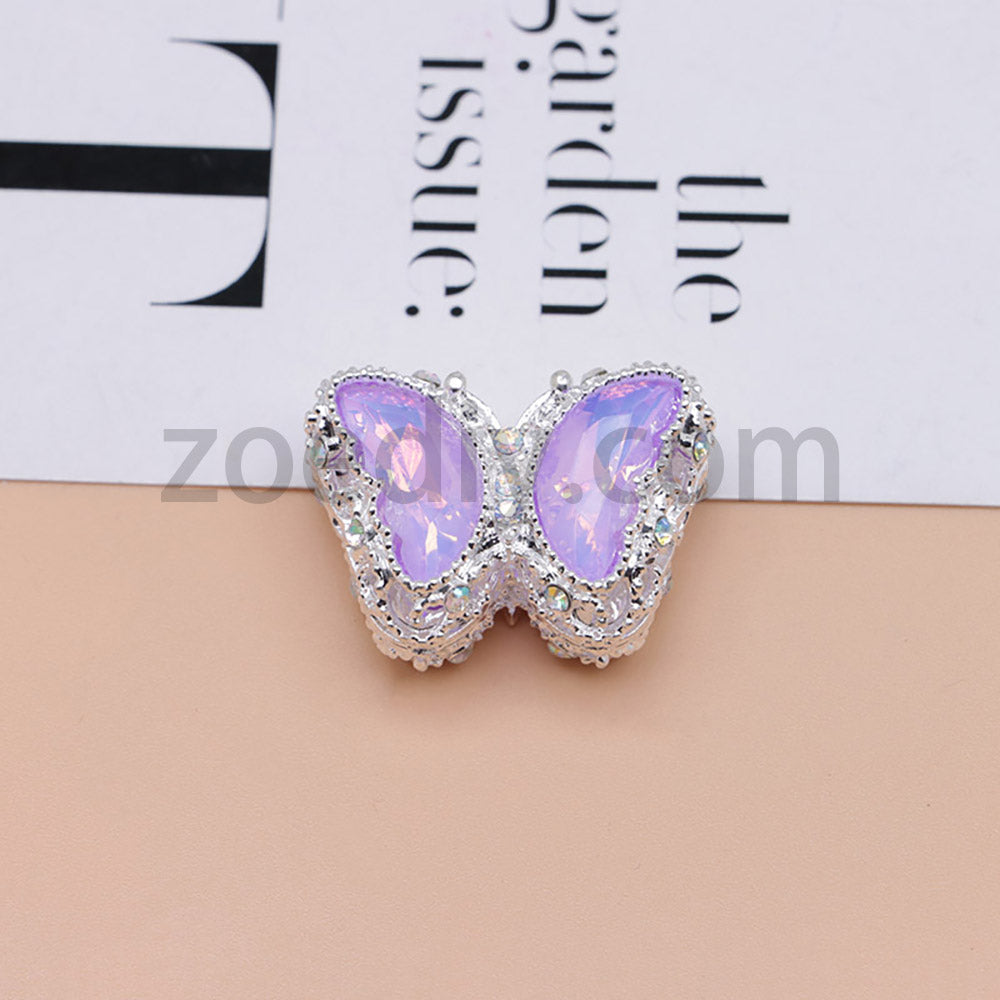 FS0359- 30mm 혼합 색상 UV 도금 다이아몬드 합금 버터플라이 펜에 적합