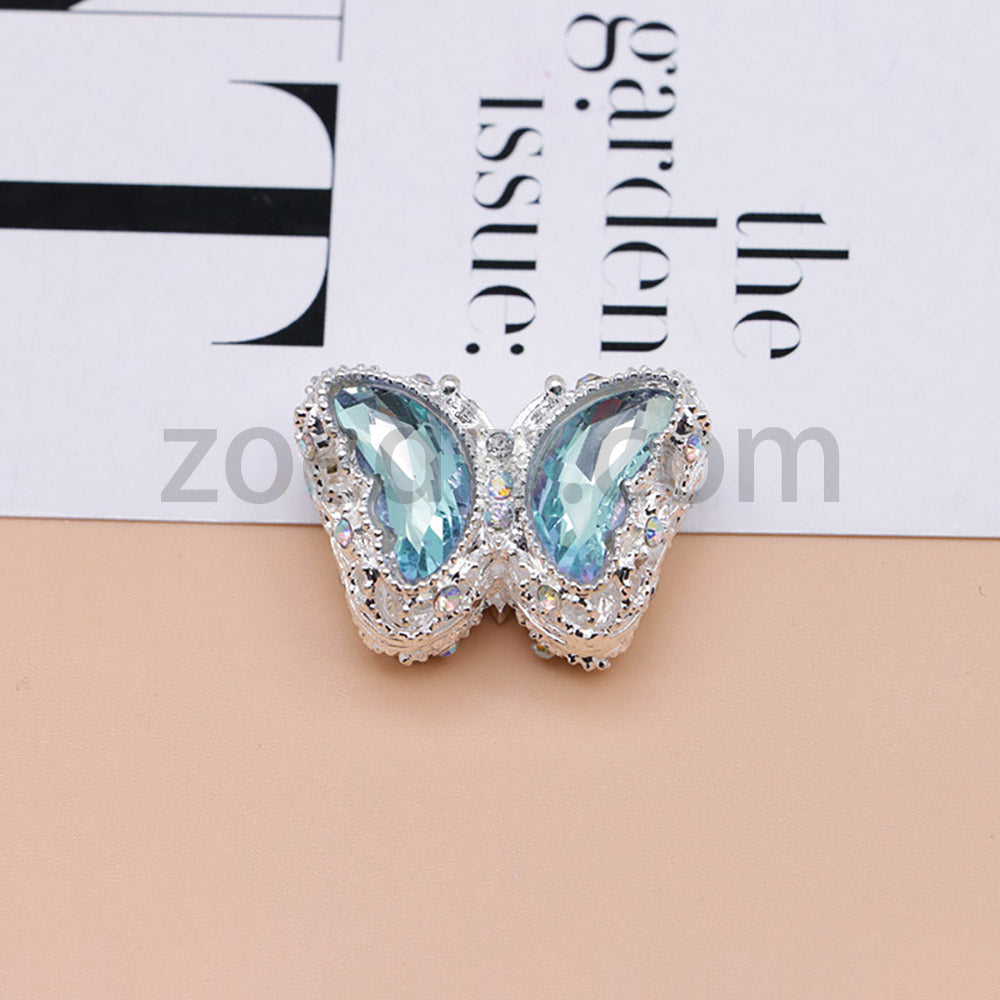 FS0359- 30mm 혼합 색상 UV 도금 다이아몬드 합금 버터플라이 펜에 적합